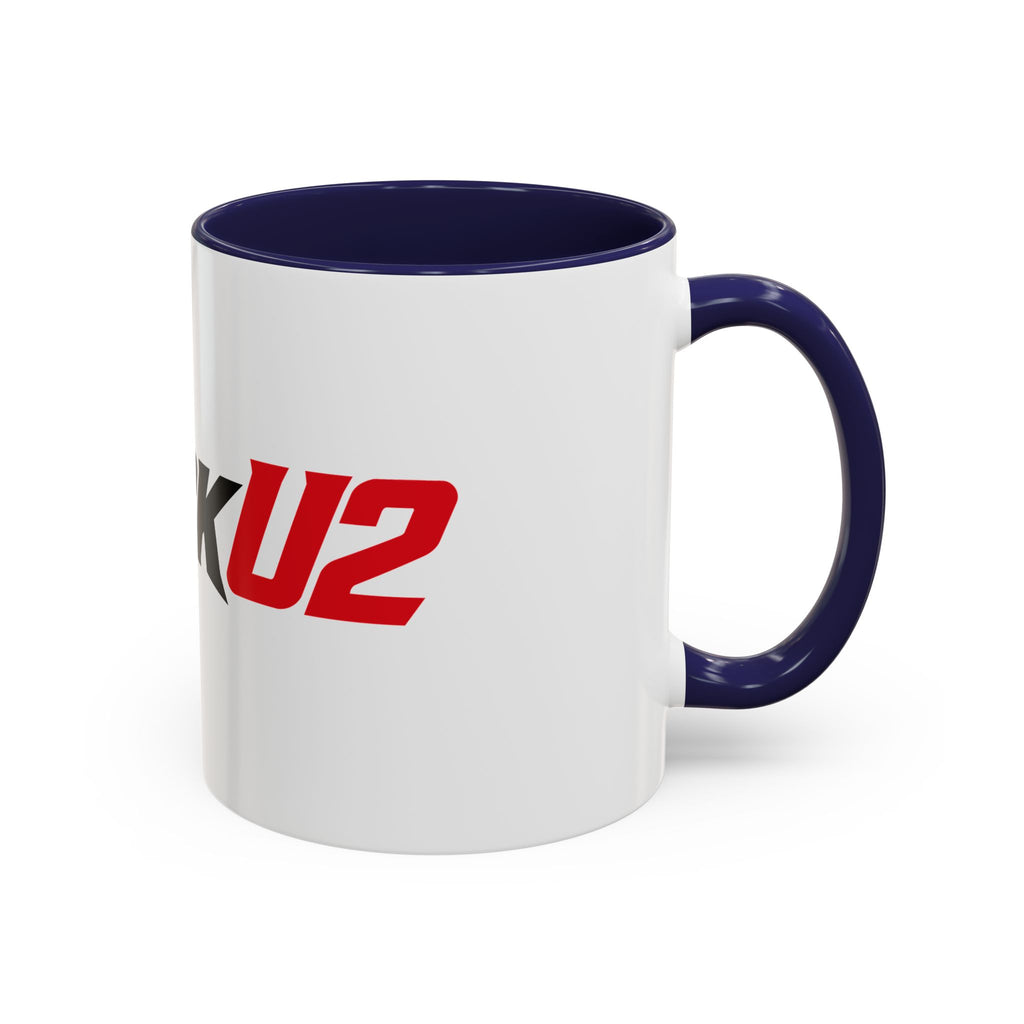 MuckU2 Classic White Mug (black/red logo/SKU 100046)