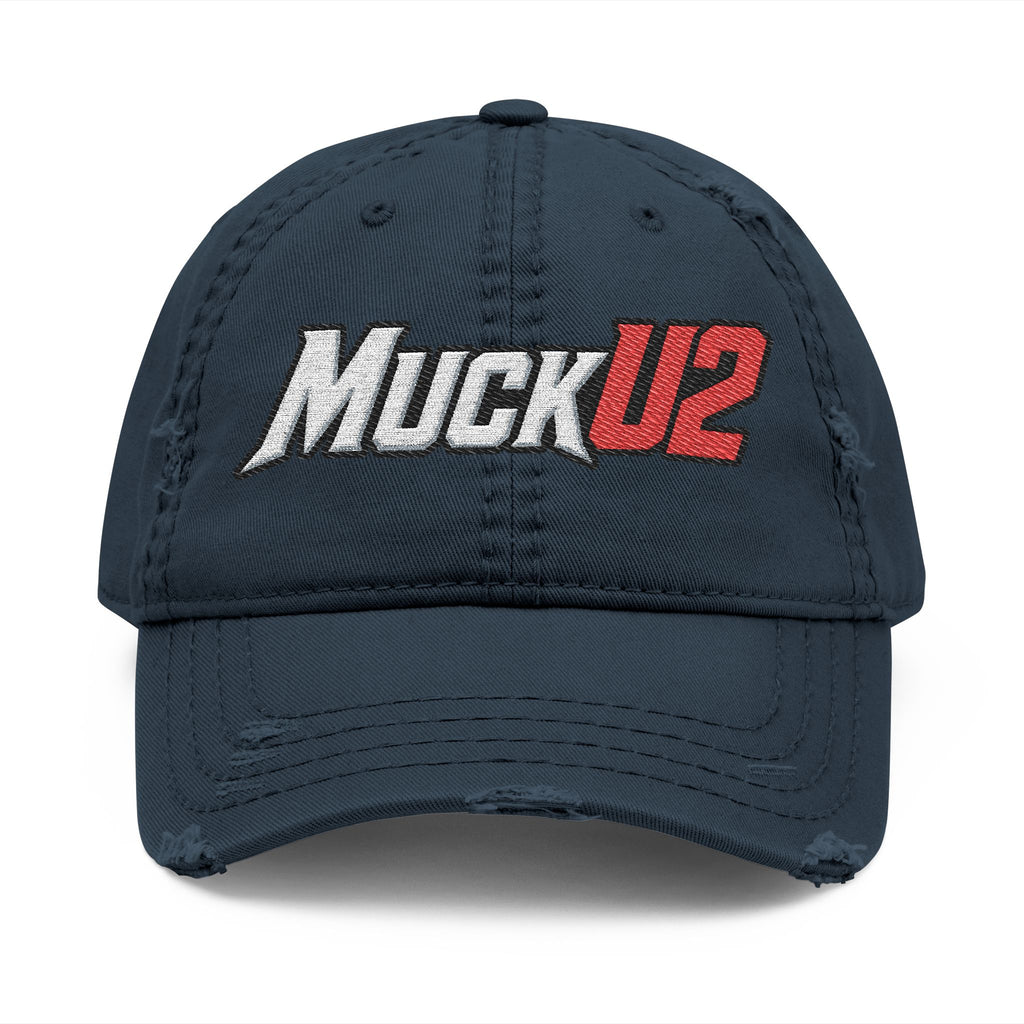MuckU2 Poker Trucker Cap (white/red logo/SKU 100082)