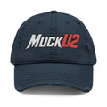 MuckU2 Poker Trucker Cap (white/red logo/SKU 100082)