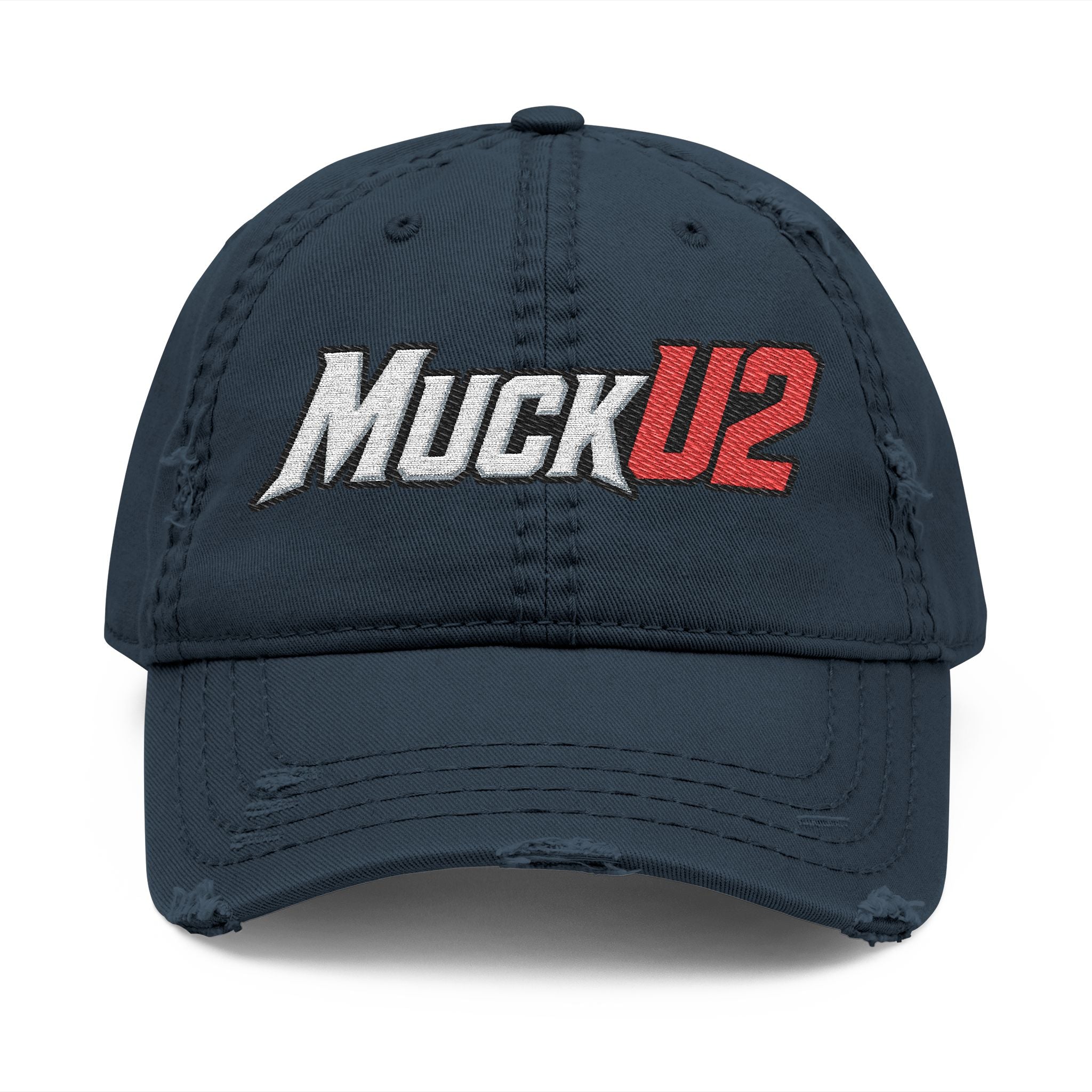 MuckU2 Poker Trucker Cap (white/red logo/SKU 100082)