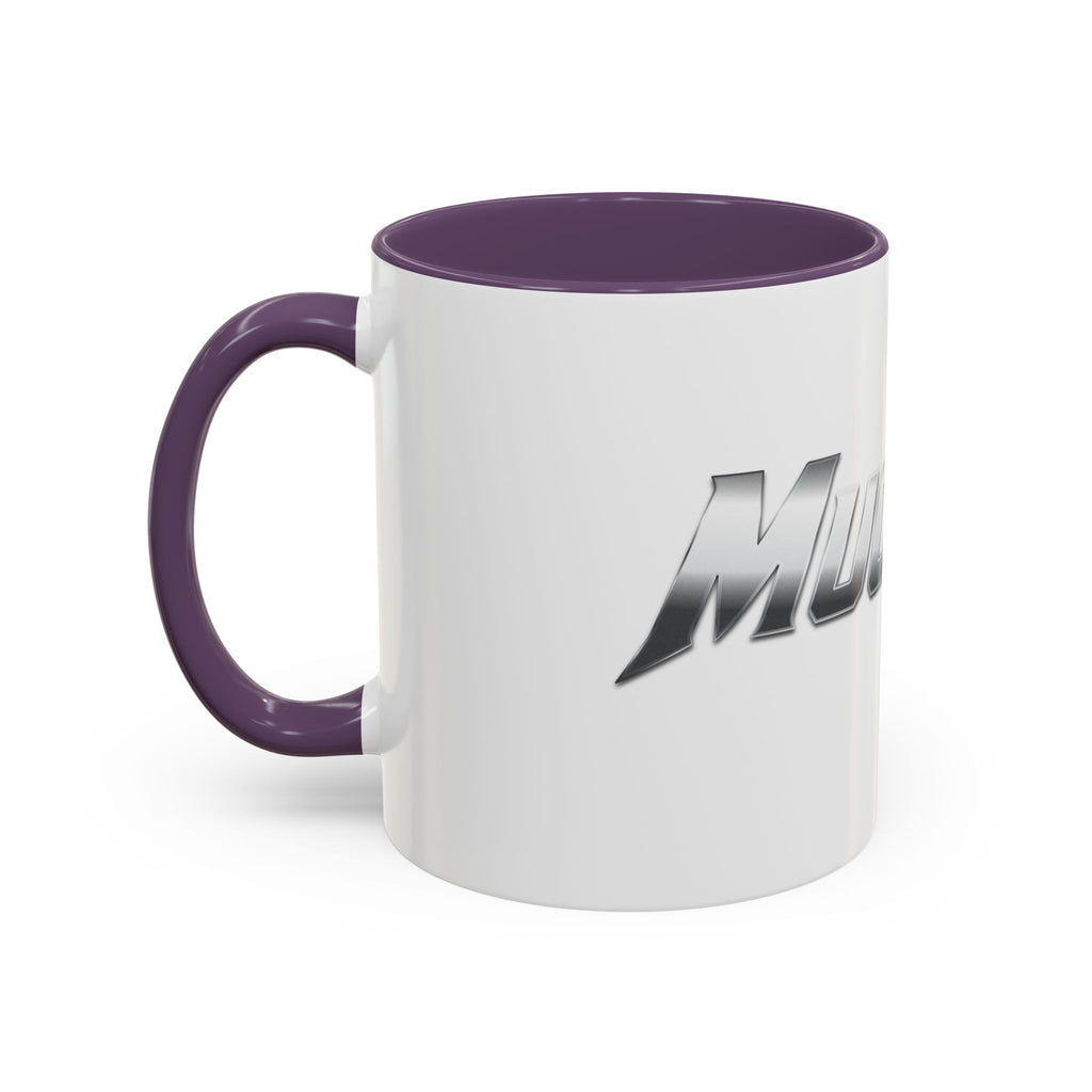 MuckU2 Classic White Mug (gradient silver/black logo/SKU 100043)