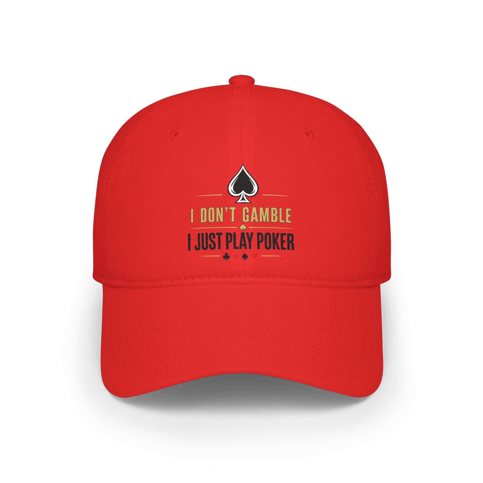 Slow Play Poker Cap (gold/black logo) - I Just Play Poker