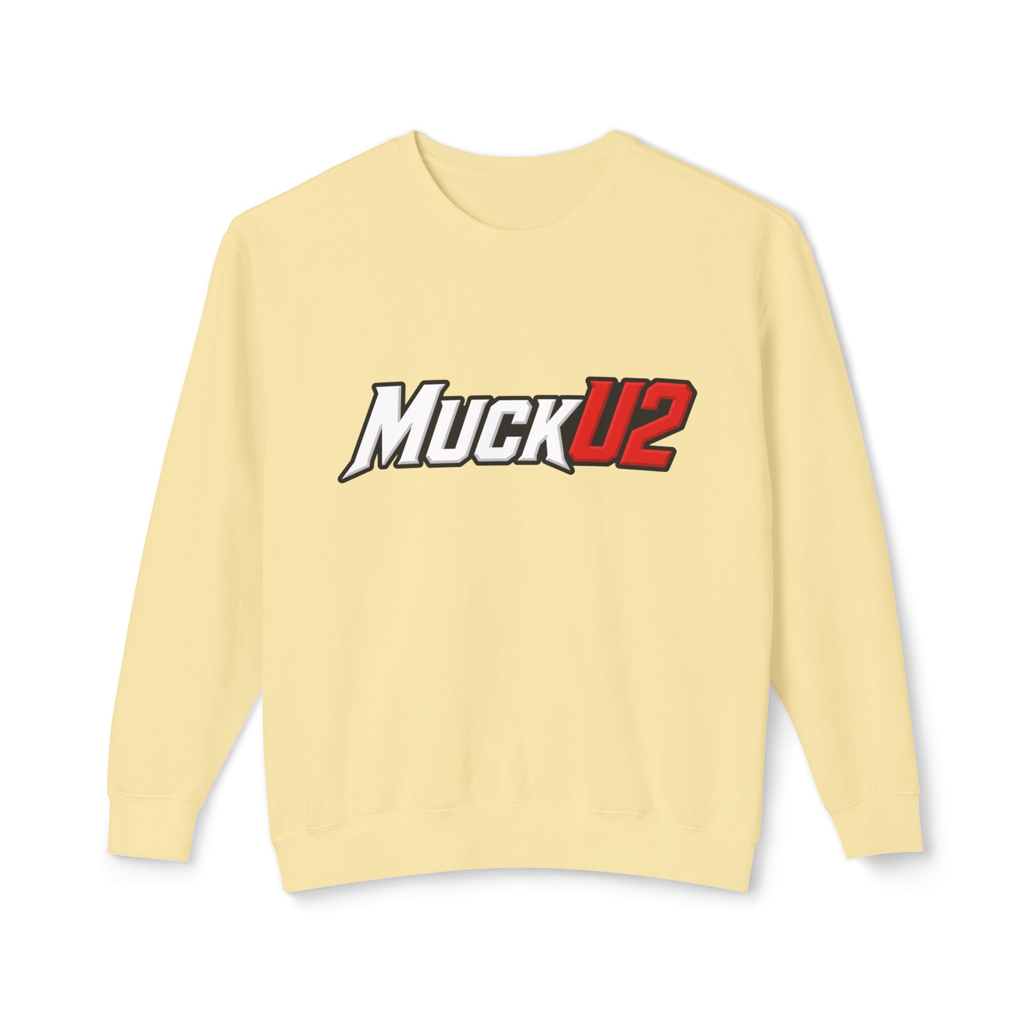 MuckU2 Poker Crewneck Sweatshirt (white/red logo/SKU 100067)