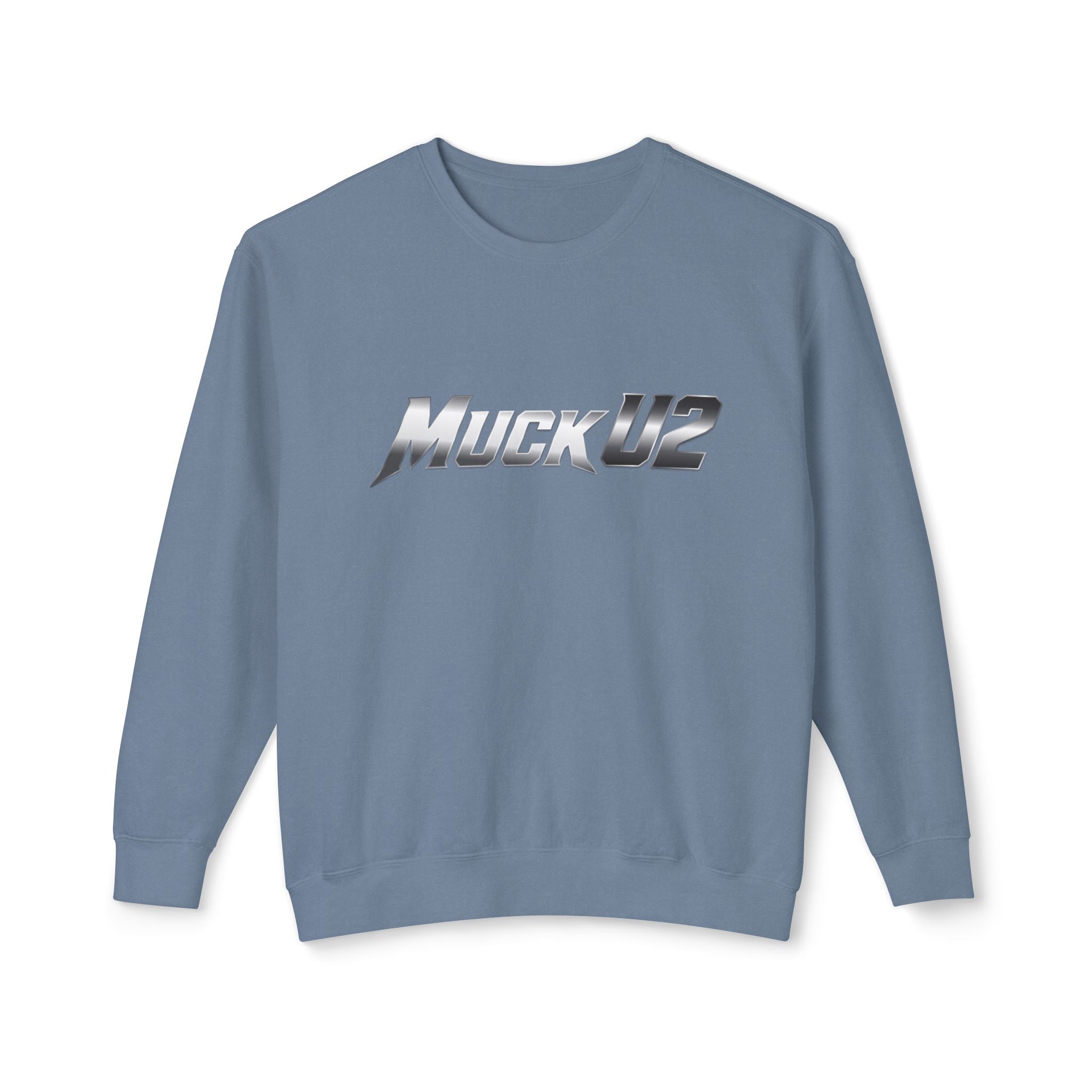 MuckU2 Poker Crewneck Sweatshirt (gradient silver/black logo/SKU 100063)