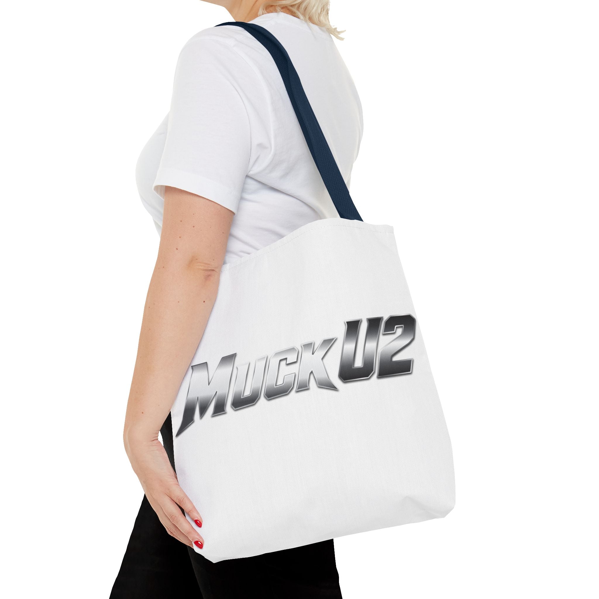 MuckU2 Bubble Canvas Poker Tote Bag (gradient silver logo SKU 100022)