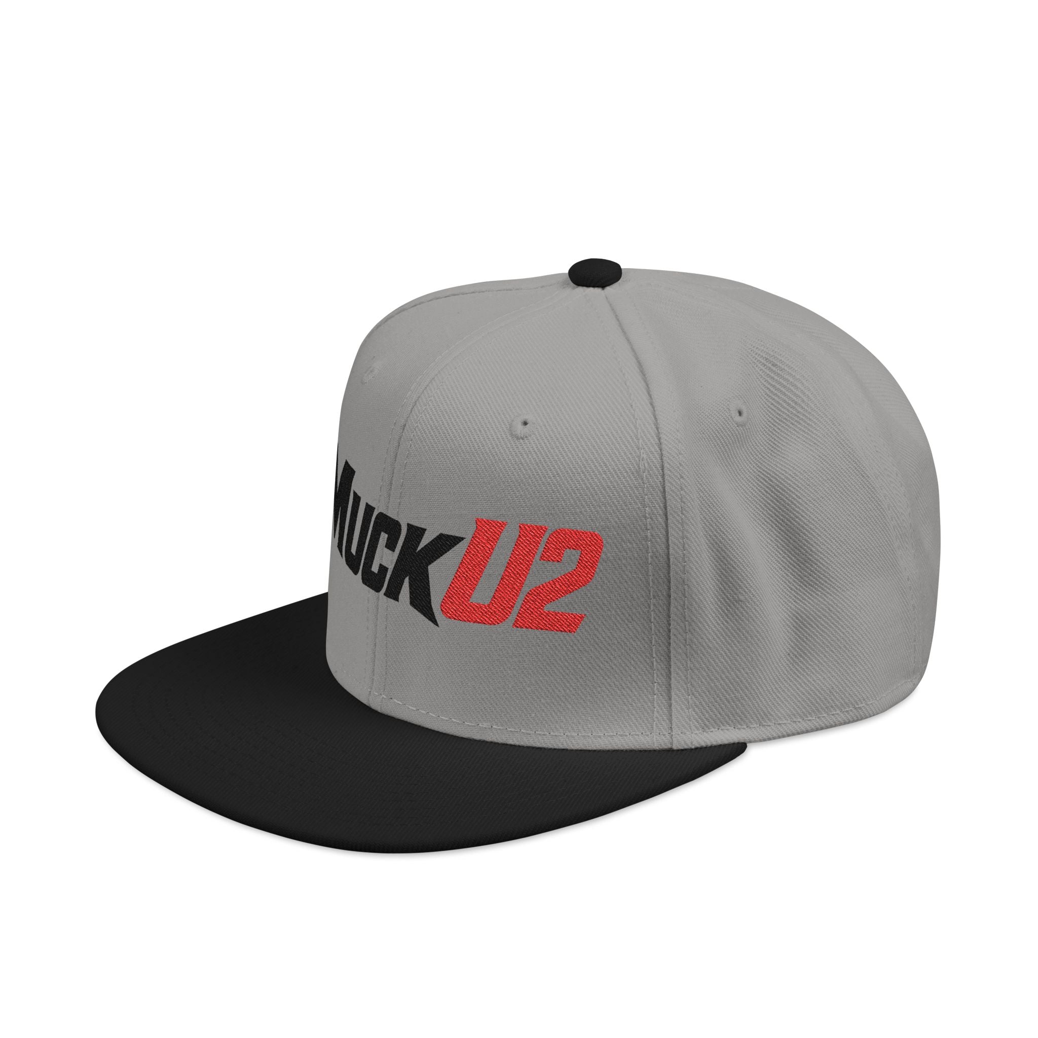 MuckU2 Snapback Poker Cap (black/red logo SKU1001)