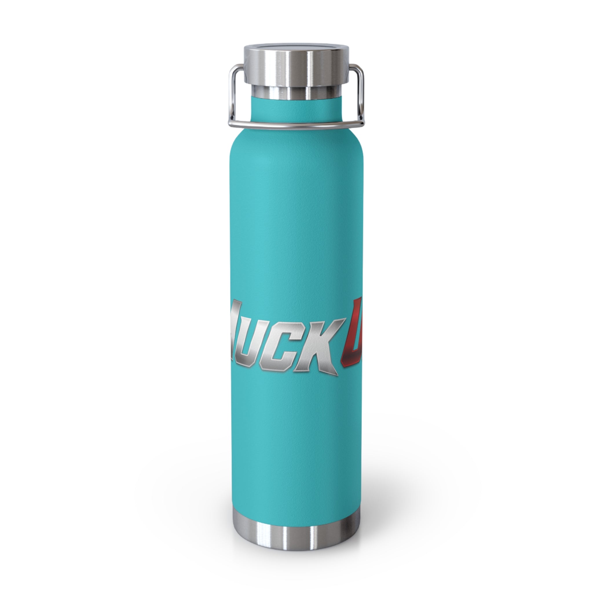 MuckU2 Insulated Water Bottle (gradient silver/red logo SKU 100013)