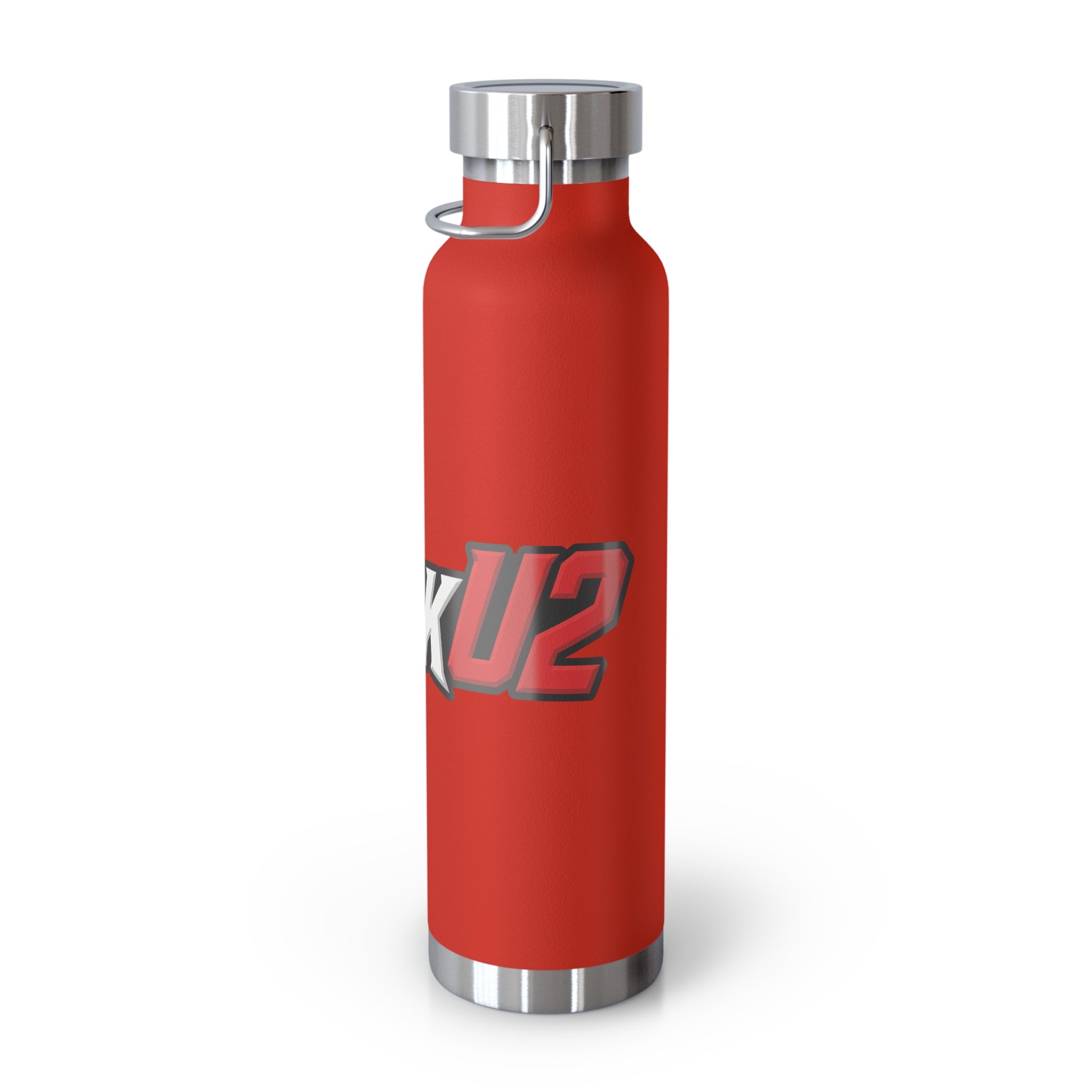 MuckU2 Insulated Water Bottle (white/red outlined logo SKU 100012)