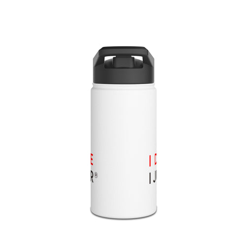 Bluff Stainless Steel Poker Water Bottle (red/black logo) — I Don’t Gamble, I Just Play Poker