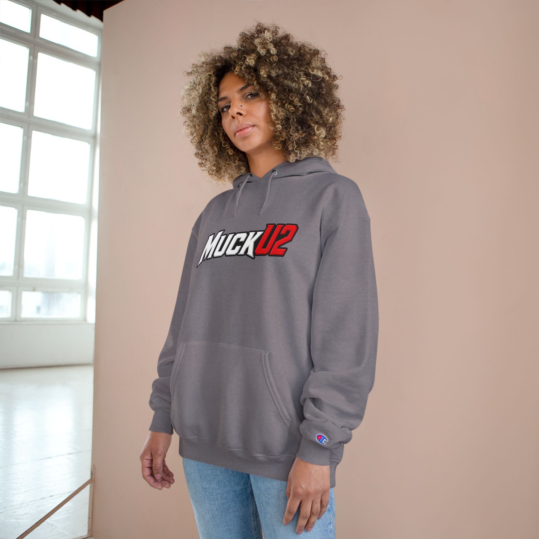 MuckU2 Poker Hoodie (white/red logo/SKU 100051)