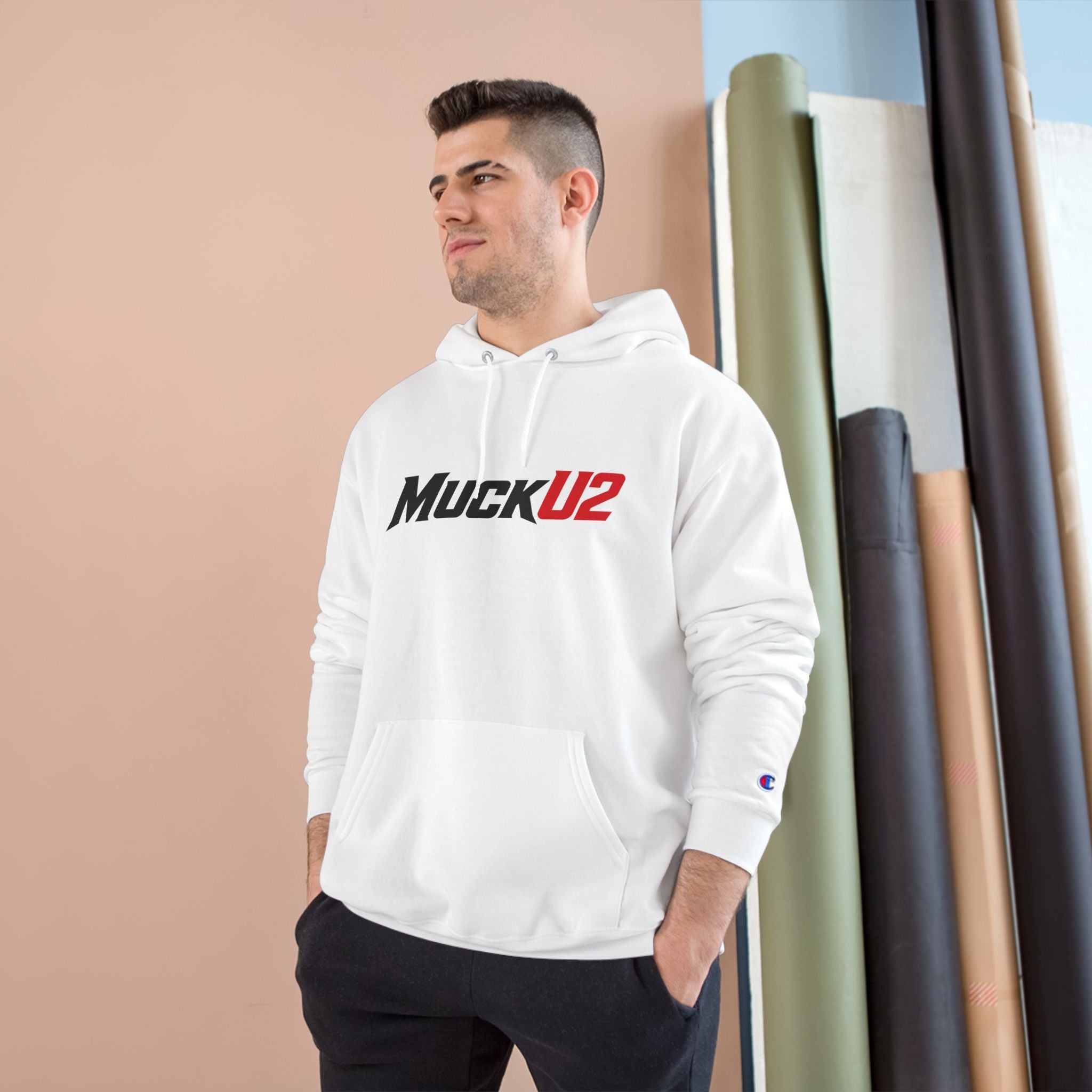 MuckU2 Poker Hoodie (black/red logo/SKU 100053)