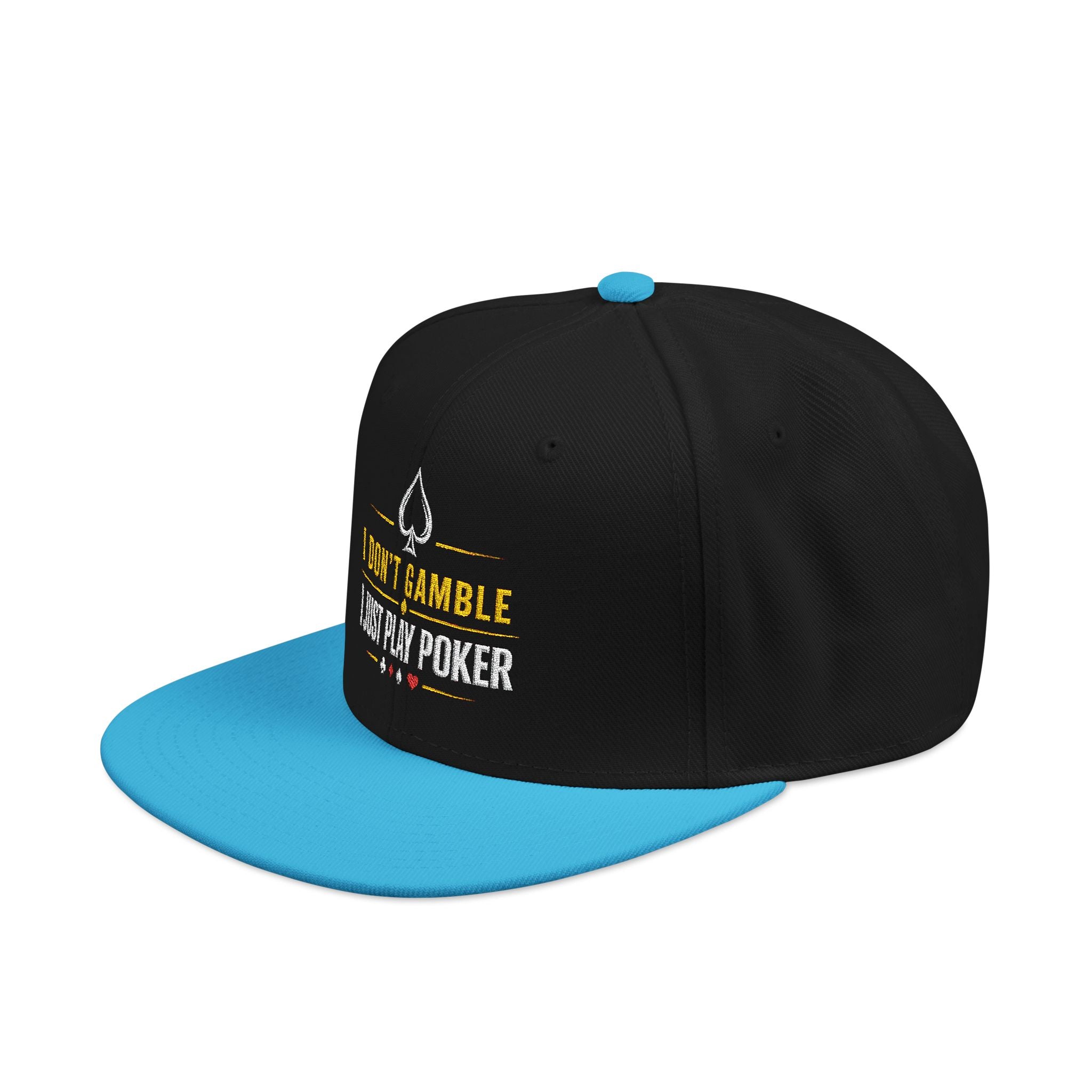 Embroidered Poker Snapback Hat – 'All In' Card Player Cap