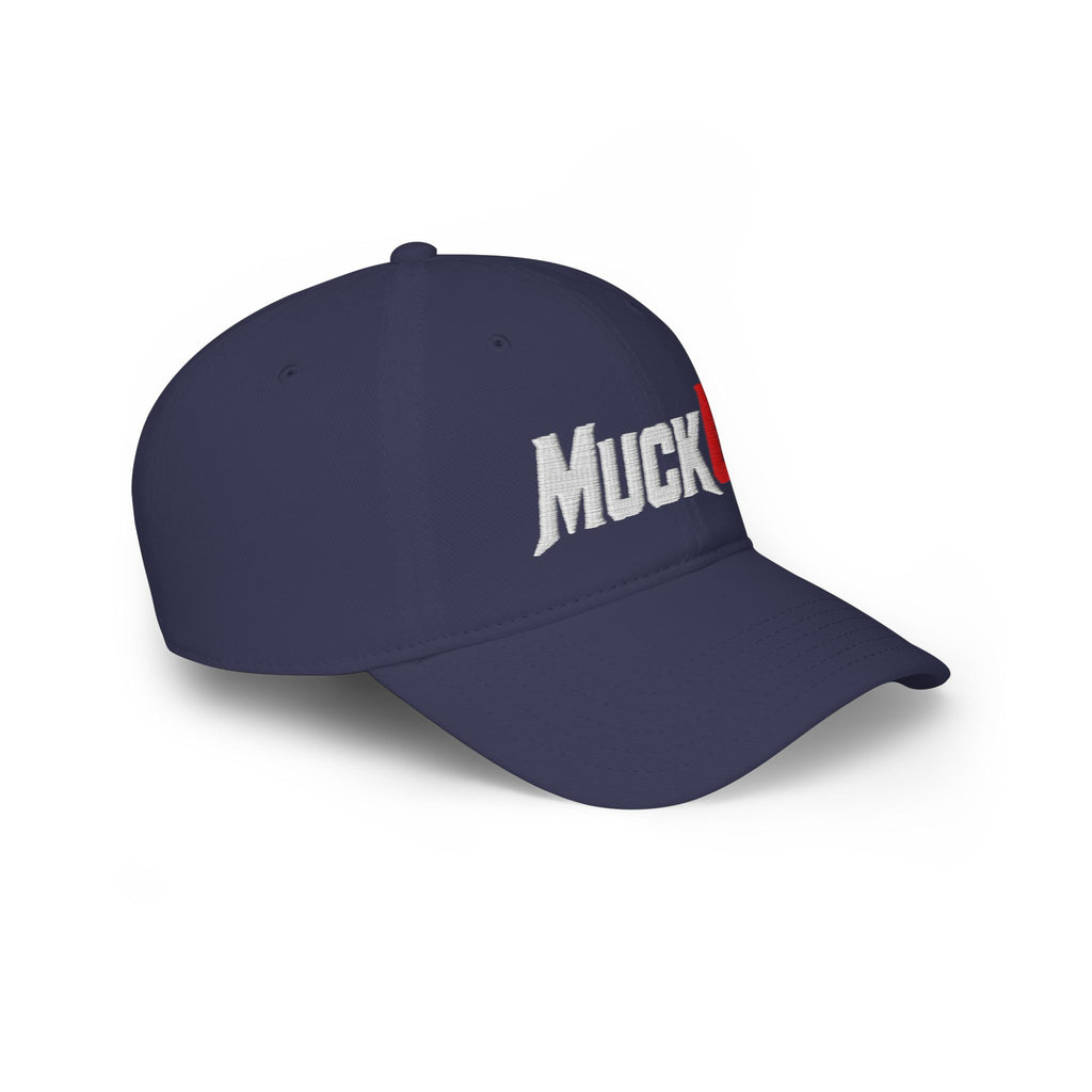MuckU2 Poker Cap (embroidered white/red logo/SKU 100076)