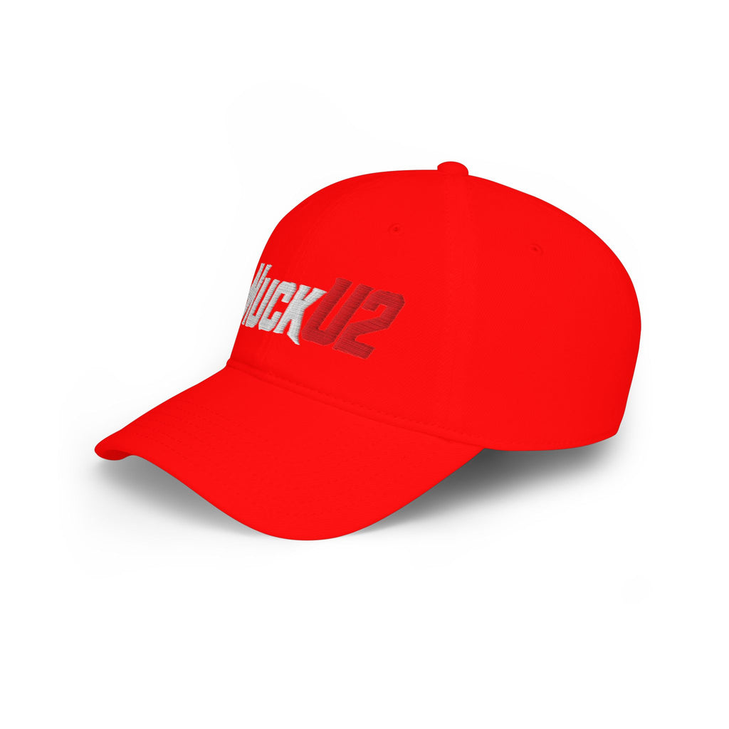 MuckU2 Poker Cap (embroidered white/red logo/SKU 100076)