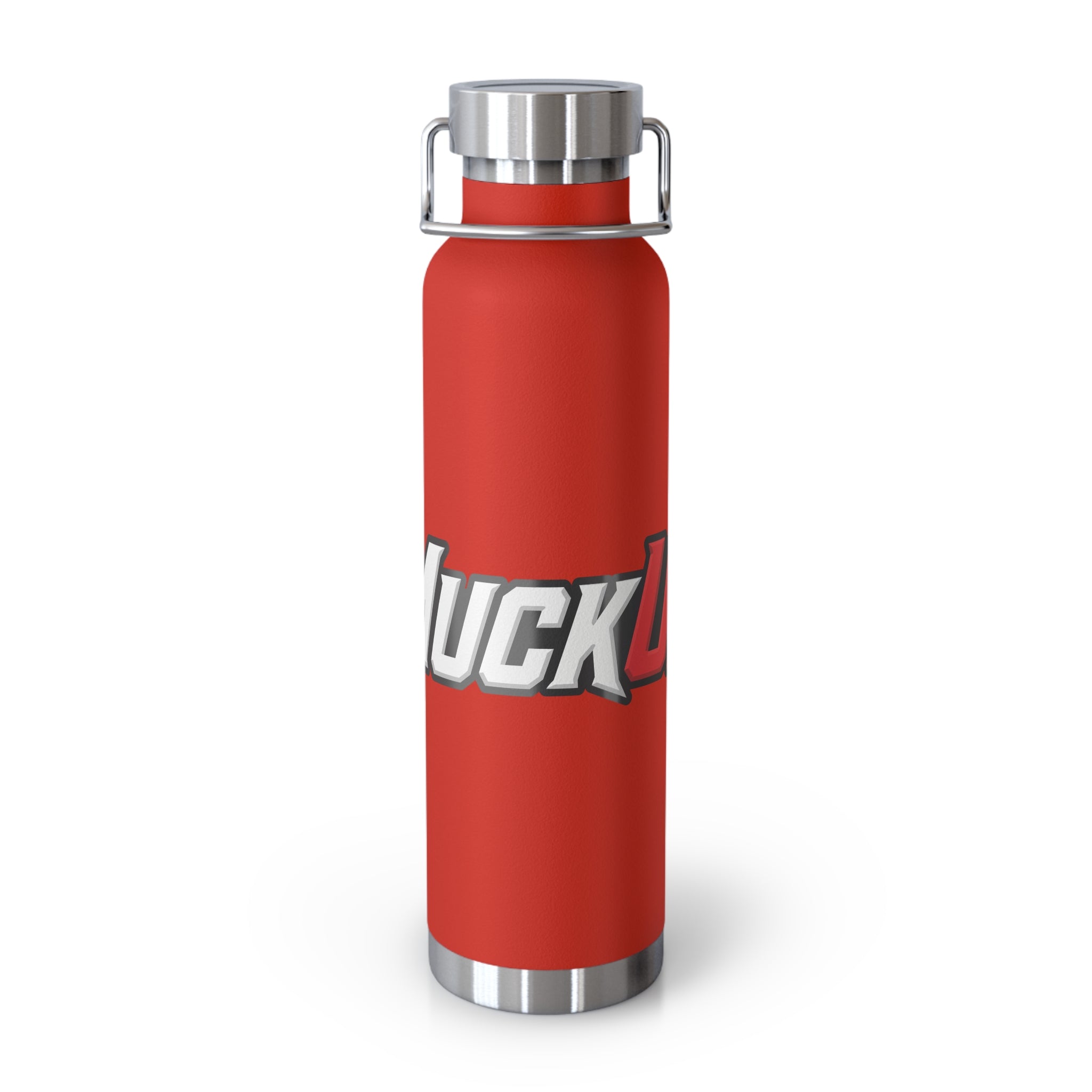 MuckU2 Insulated Water Bottle (white/red outlined logo SKU 100012)