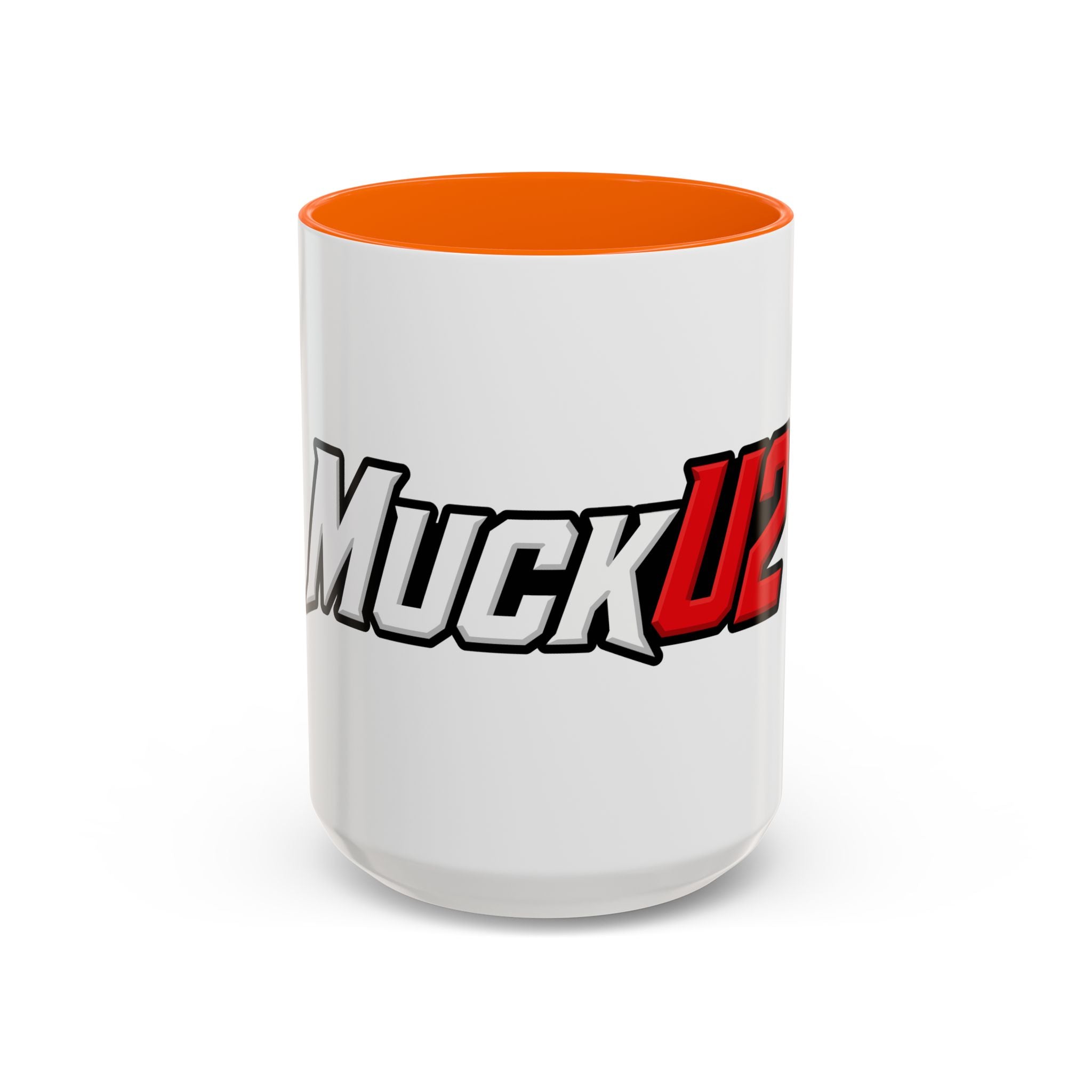 MuckU2 Classic White Mug (white/red logo/SKU 100047)