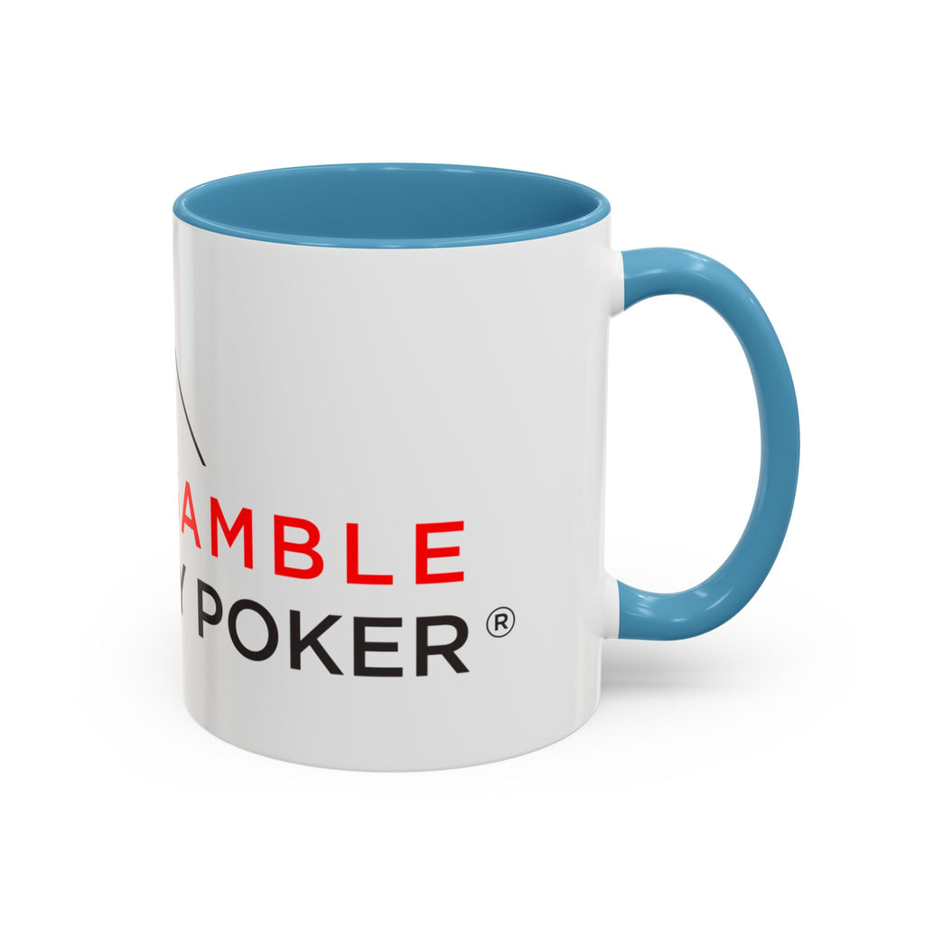 Poker Coffee Mug — "Don’t Gamble, Just Play Poker" Accent Mug (11/15 oz)