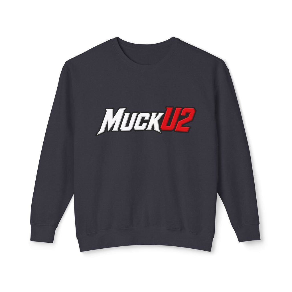 MuckU2 Poker Crewneck Sweatshirt (white/red logo/SKU 100067)