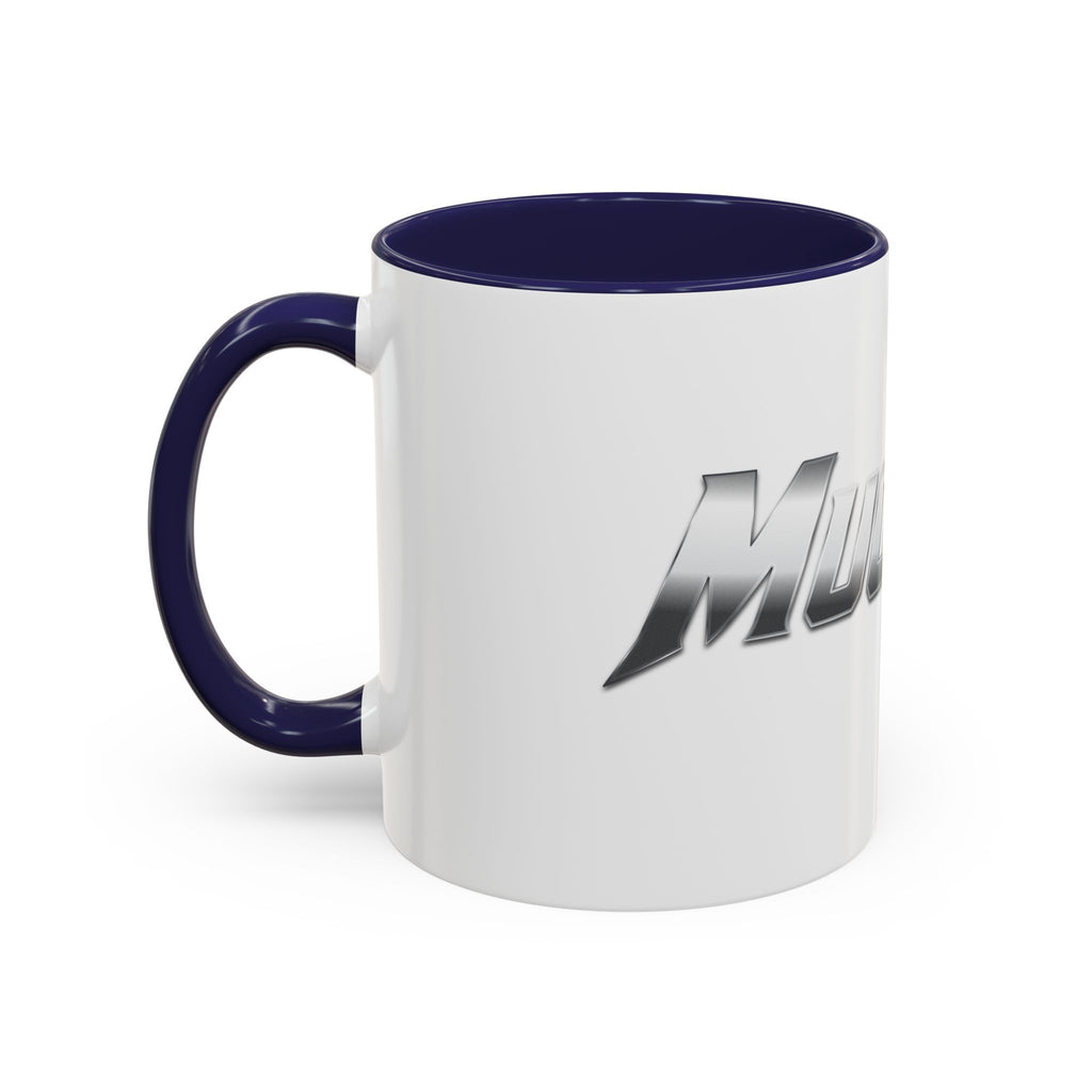 MuckU2 Classic White Mug (gradient silver/red logo/SKU 100044)