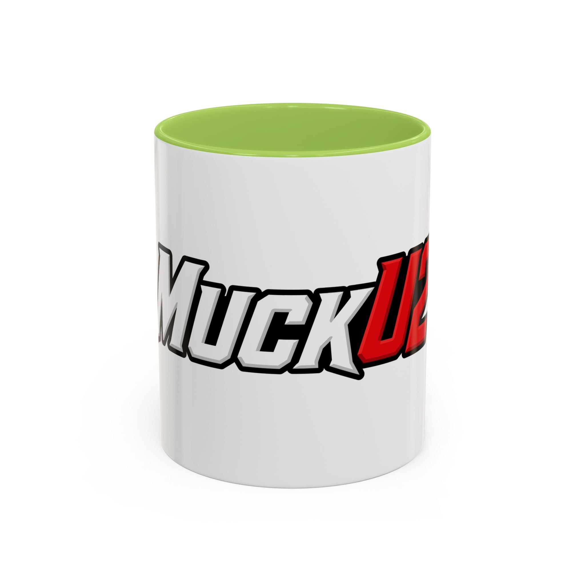 MuckU2 Classic White Mug (white/red logo/SKU 100047)