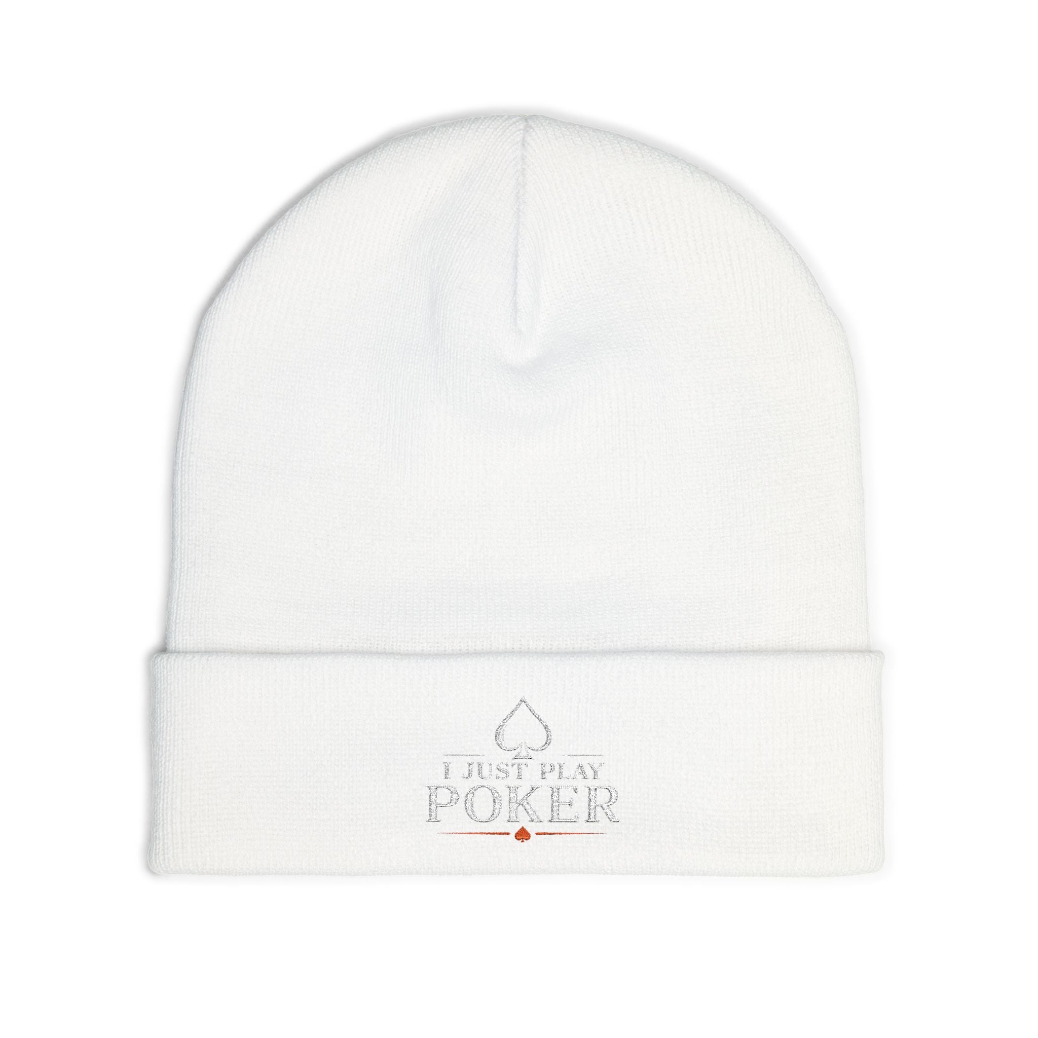 Bad Beat Beanie (white logo) — I Just Play Poker