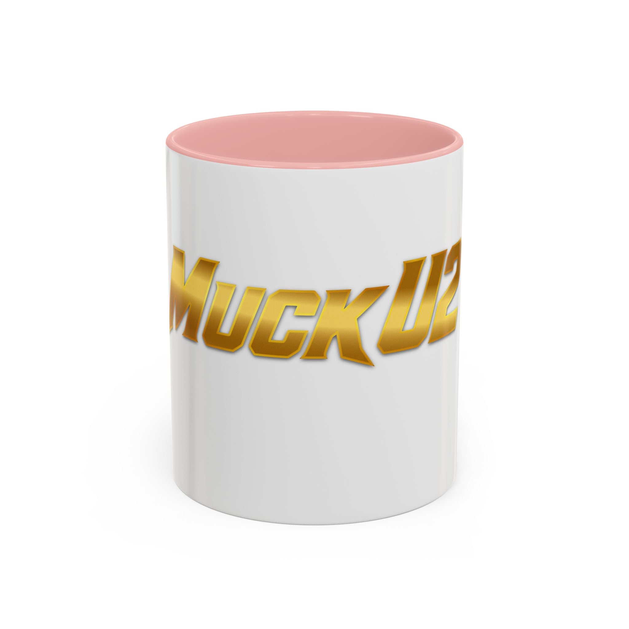 MuckU2 Classic White Mug (gold logo/SKU 100042)