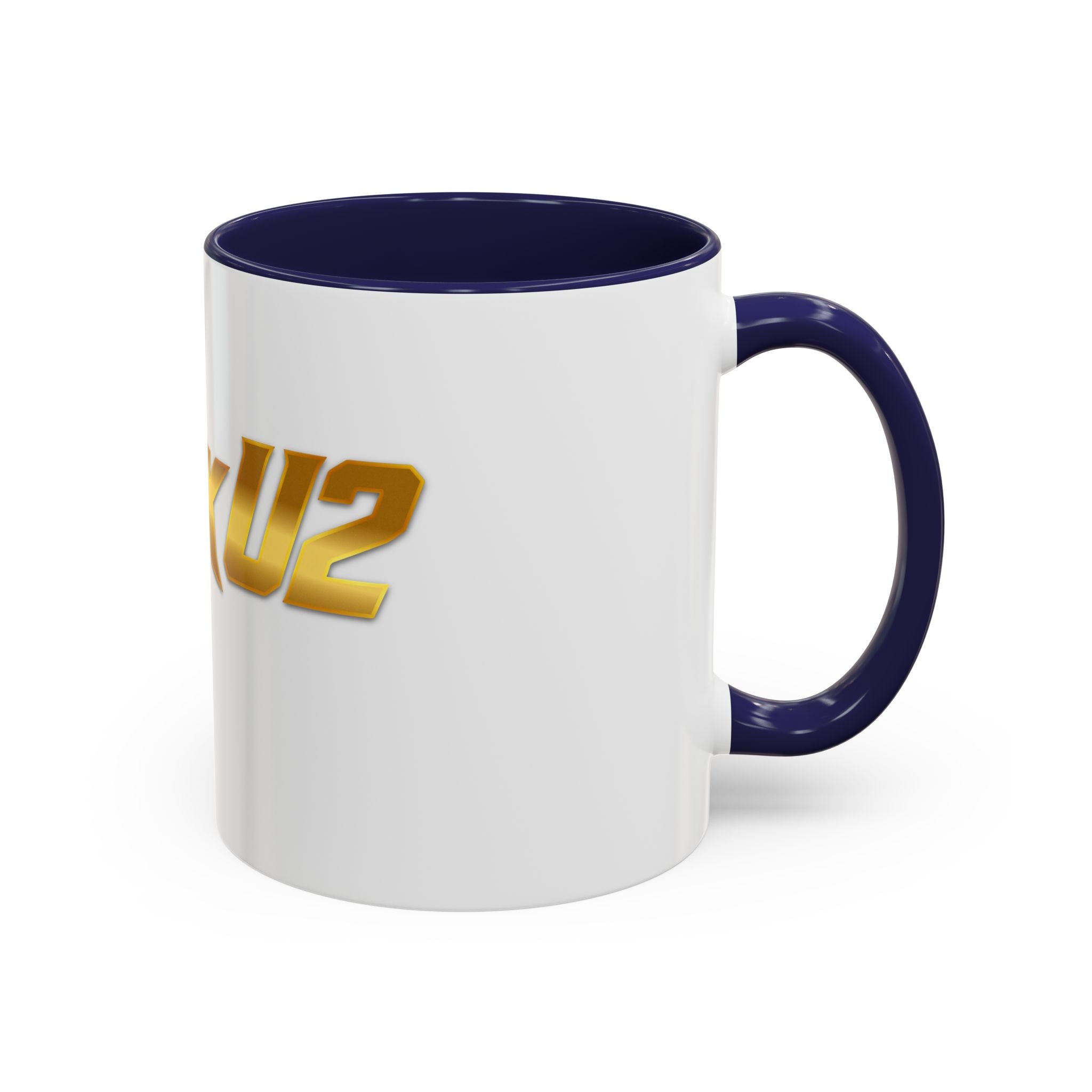 MuckU2 Classic White Mug (gold logo/SKU 100042)