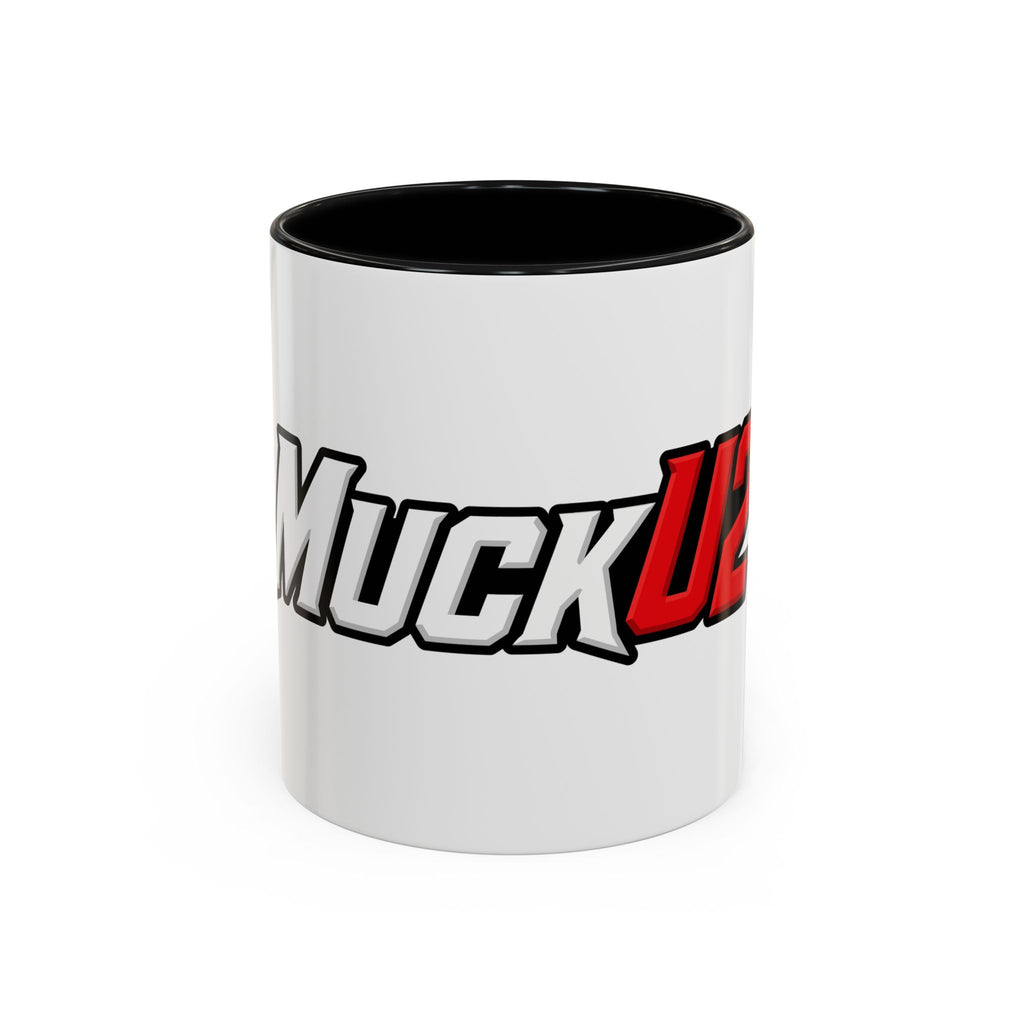 MuckU2 Classic White Mug (white/red logo/SKU 100047)