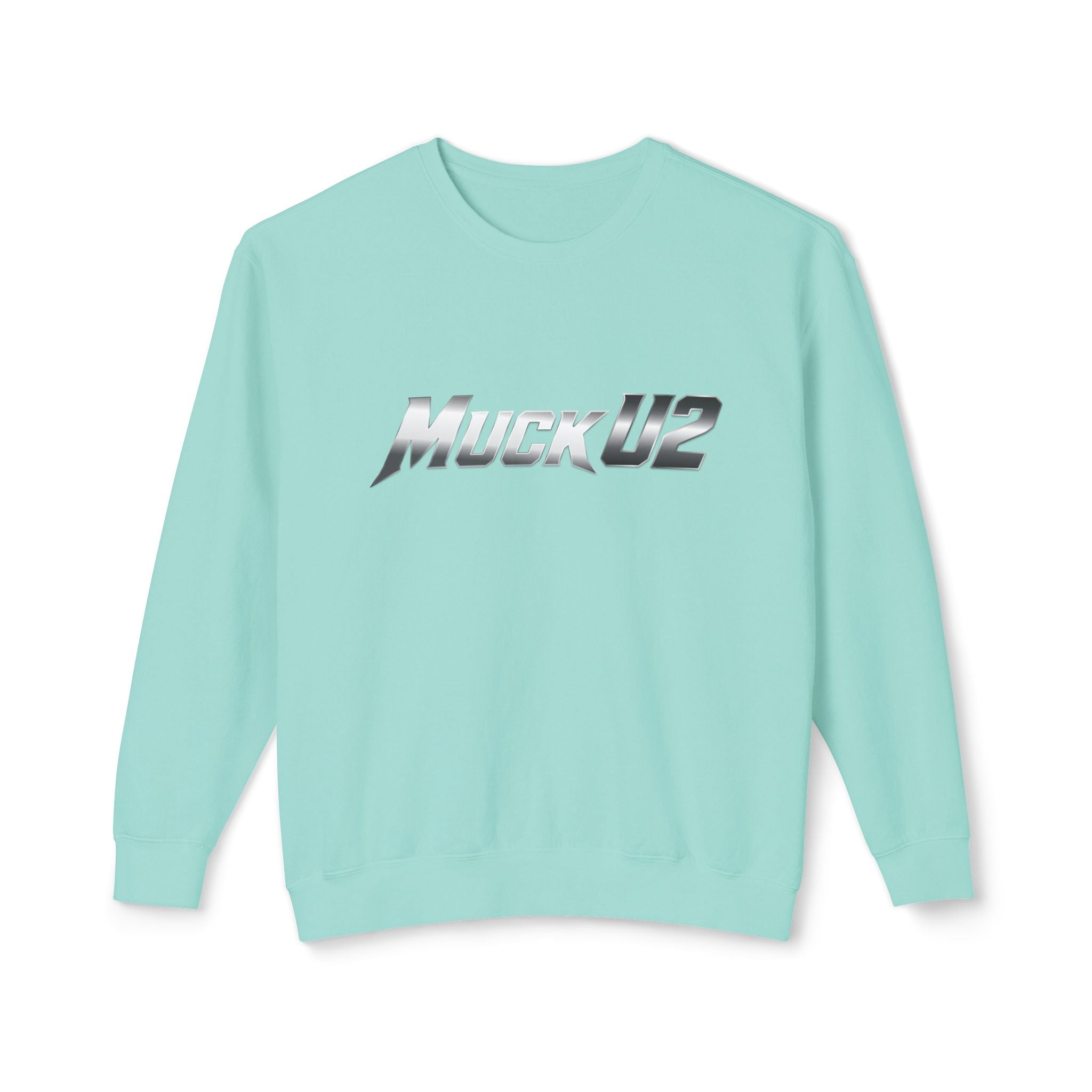 MuckU2 Poker Crewneck Sweatshirt (gradient silver/black logo/SKU 100063)