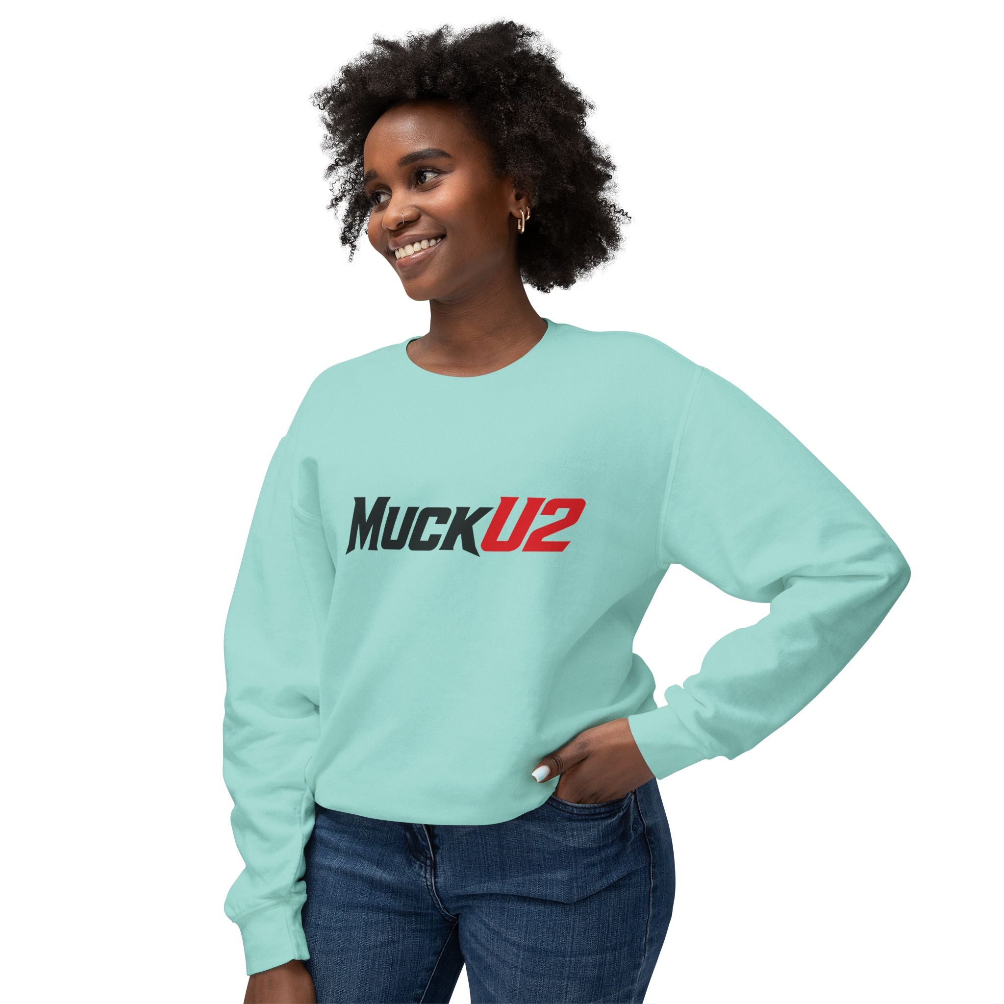 MuckU2 Poker Crewneck Sweatshirt (black/red logo/SKU 100066)