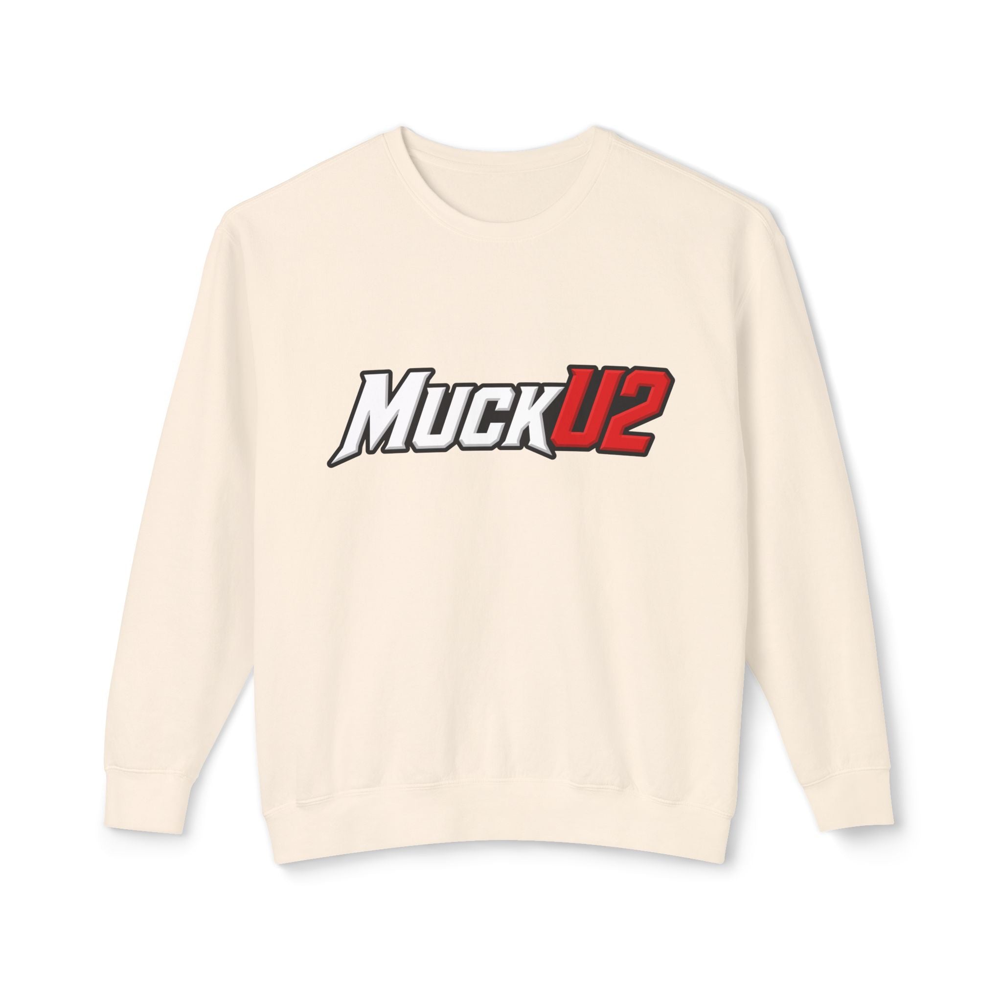 MuckU2 Poker Crewneck Sweatshirt (white/red logo/SKU 100067)