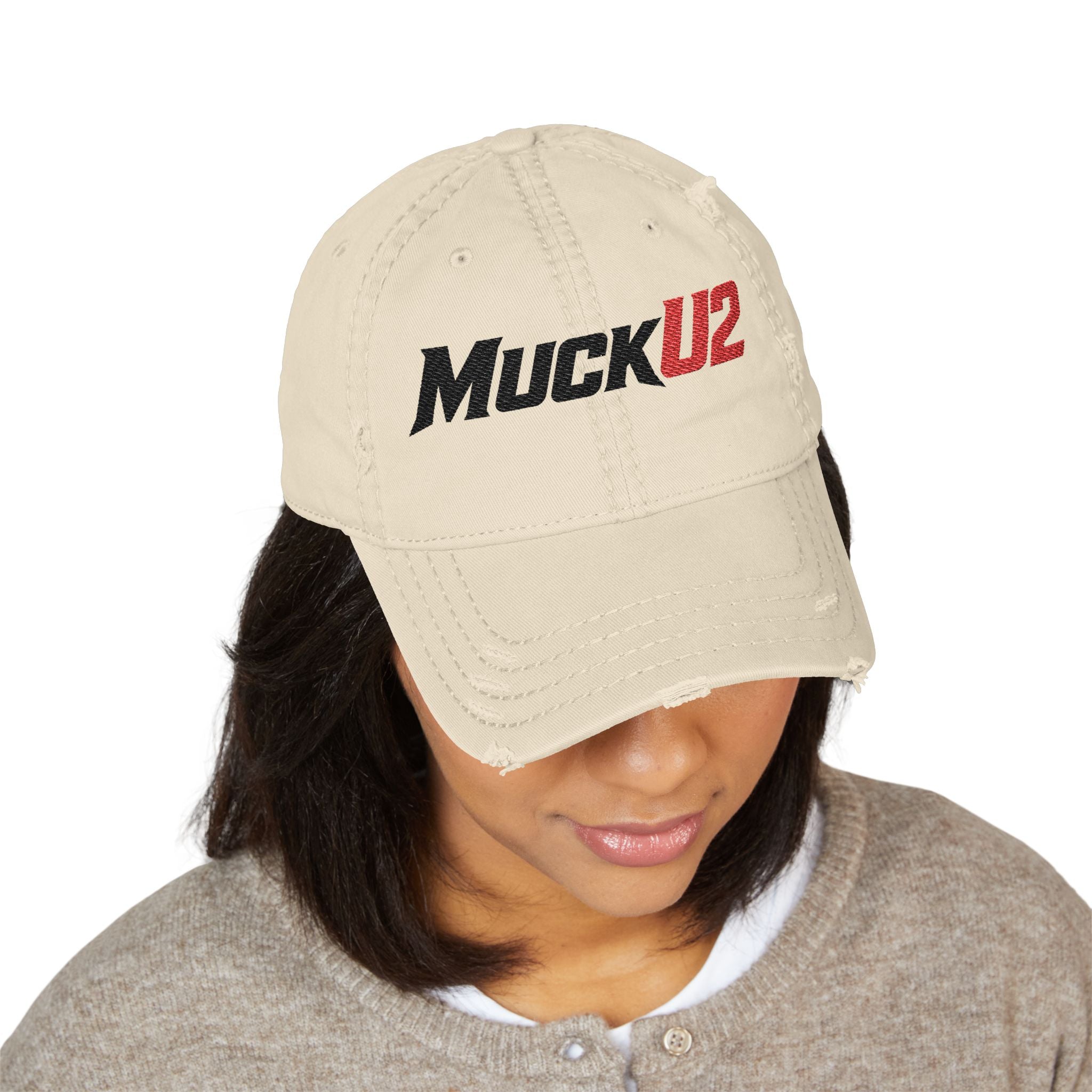 MuckU2 Poker Trucker Cap (black/red logo/SKU 100081)