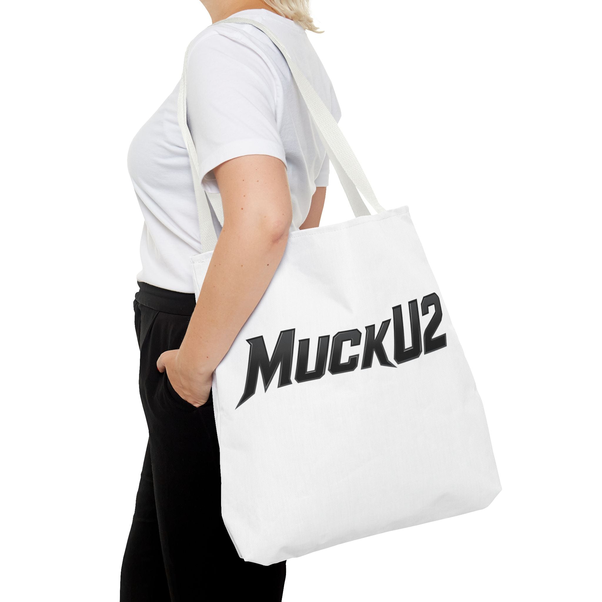 MuckU2 Bubble Canvas Poker Tote Bag (black logo SKU 100025)