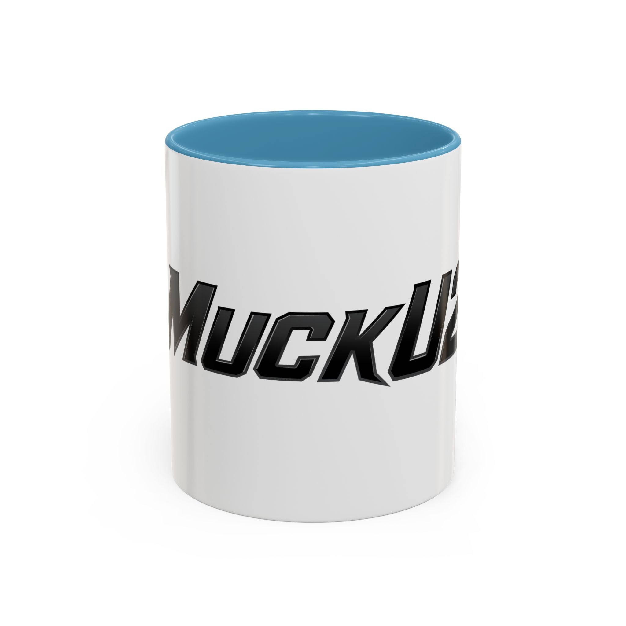 MuckU2 Classic White Mug (black logo/SKU 100045)