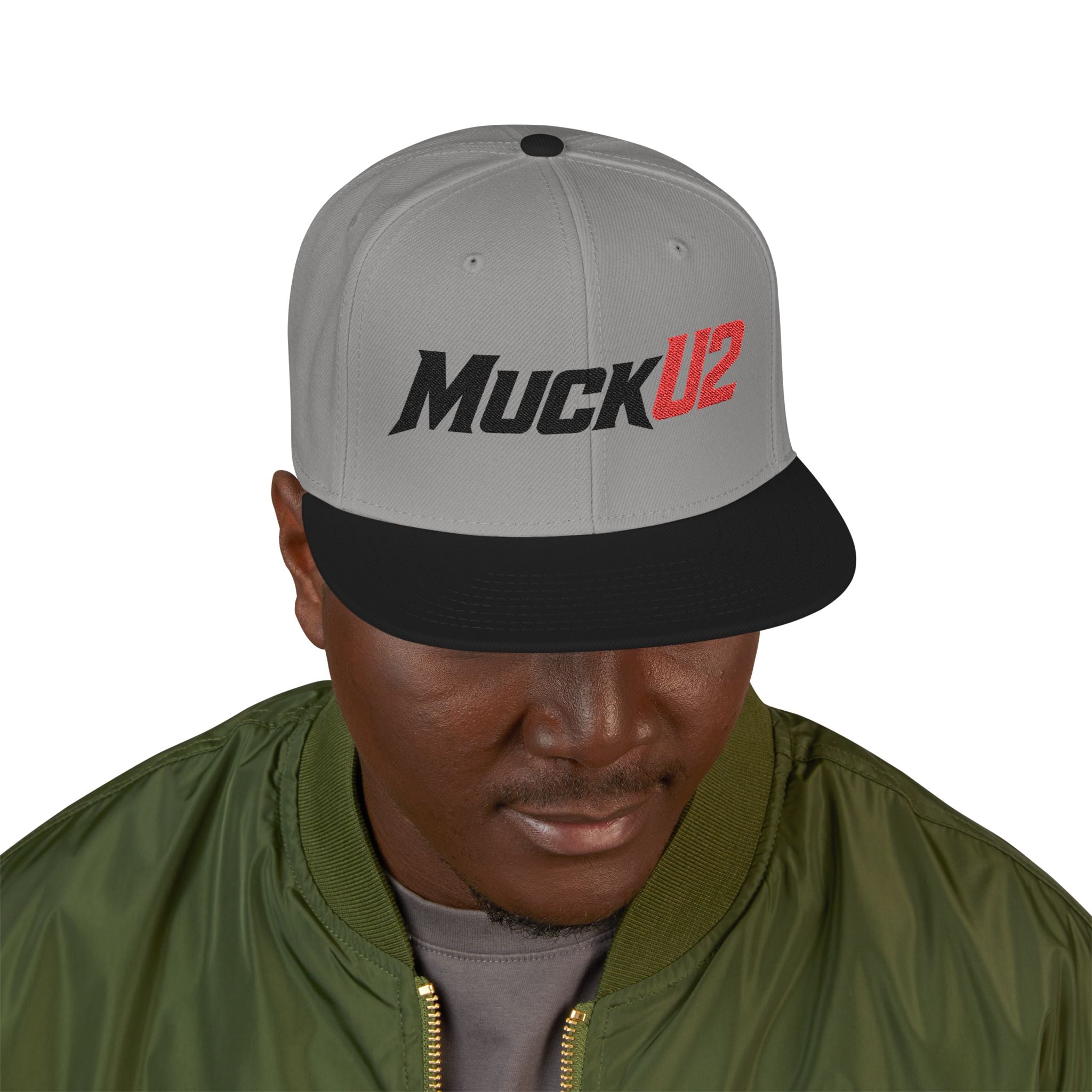 MuckU2 Snapback Poker Cap (black/red logo SKU1001)