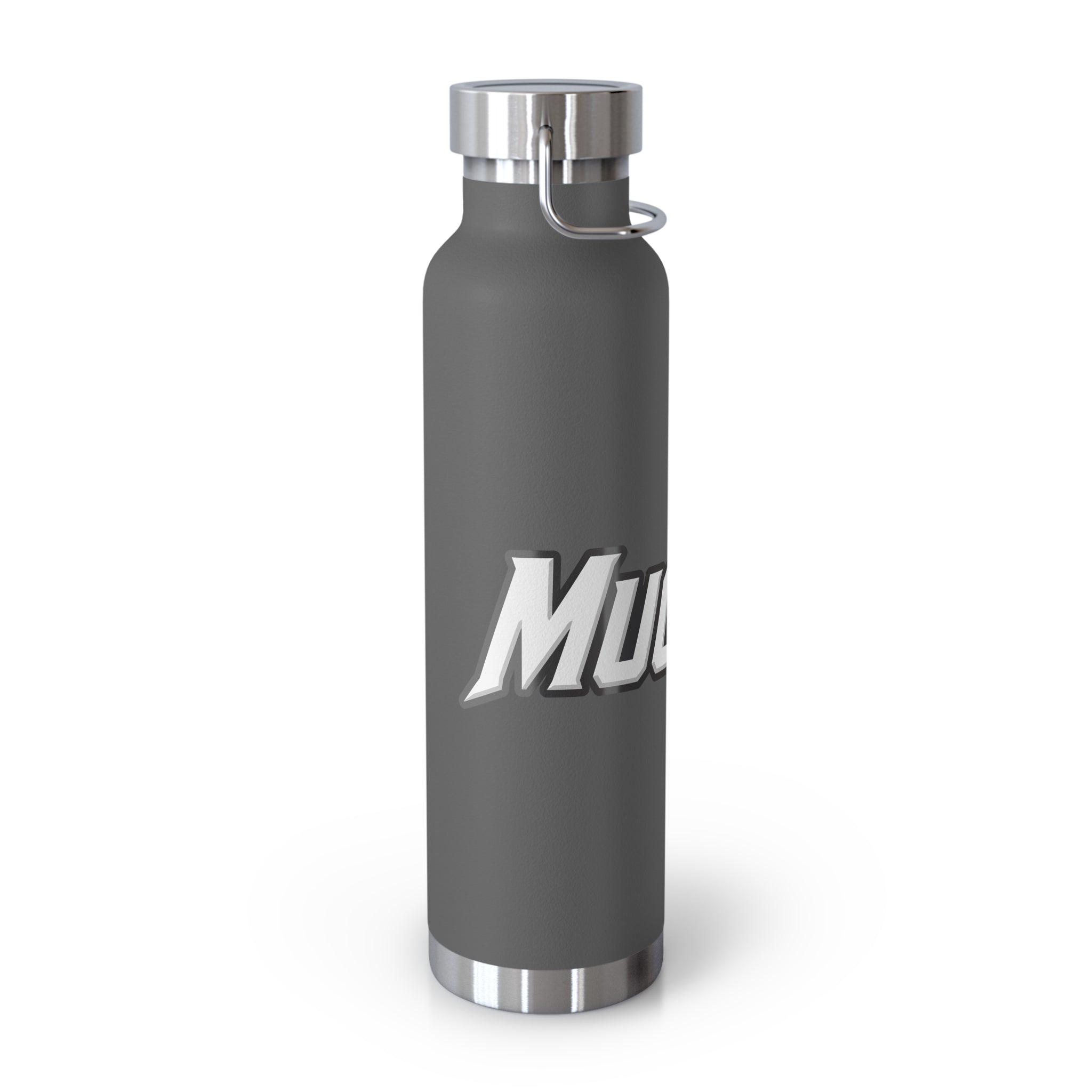 MuckU2 Insulated Water Bottle (white/red outlined logo SKU 100012)