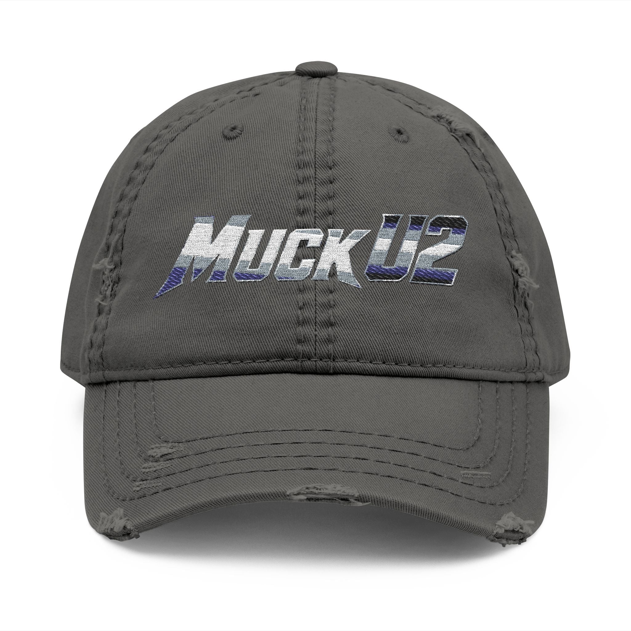 MuckU2 Poker Trucker Cap (gradient silver/black logo/SKU 100078)
