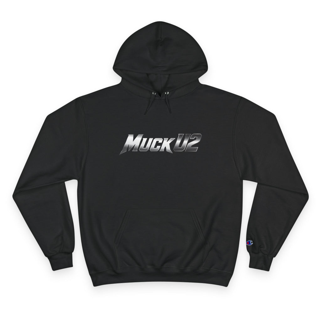 MuckU2 Poker Hoodie (gradient silver/black logo/SKU 100049)
