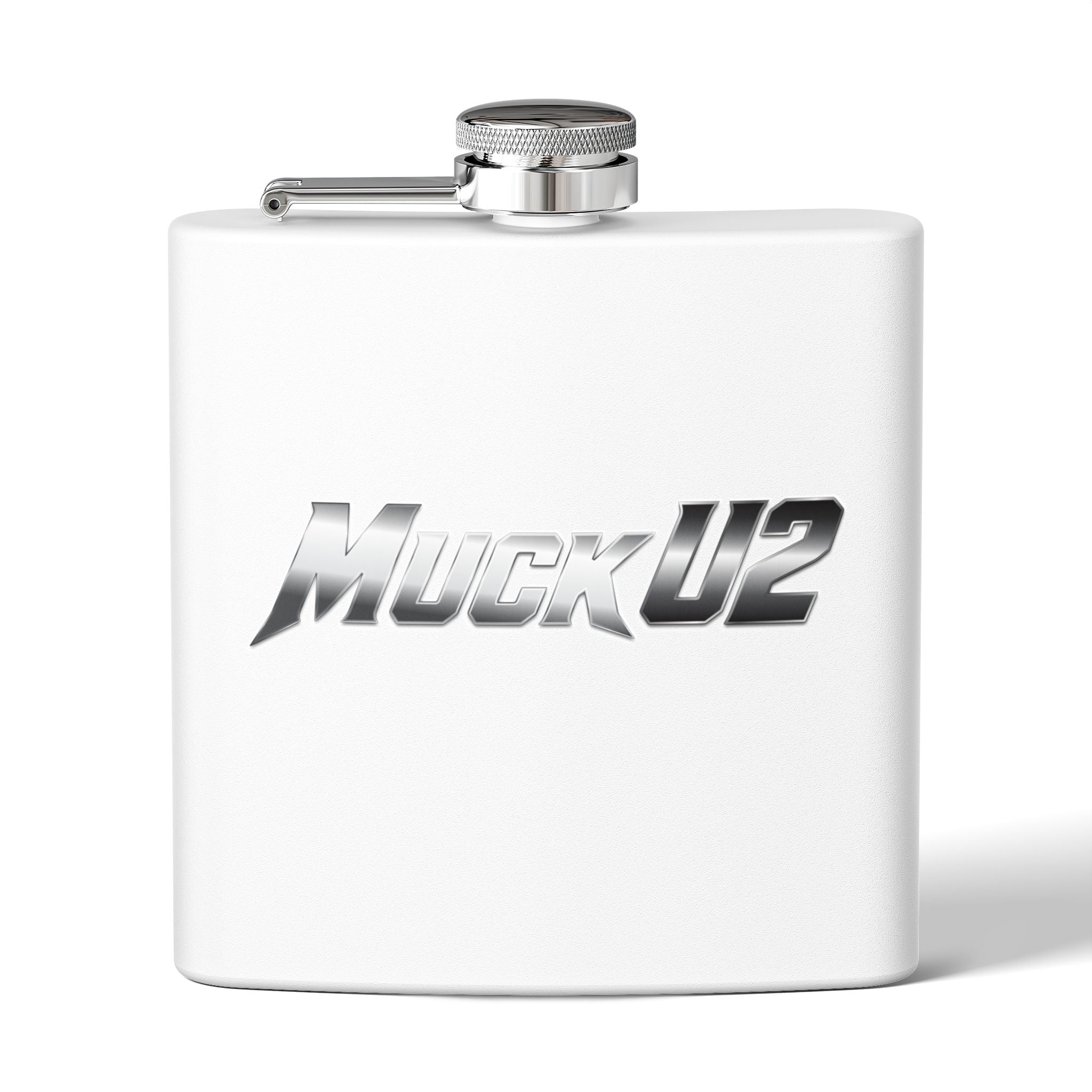 MuckU2 Stainless Steel Poker Flask 6oz (gradient silver/black/SKU100033)