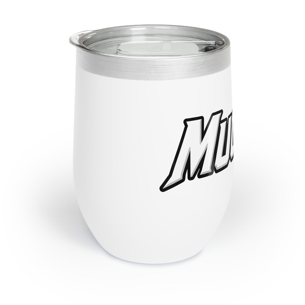 MuckU2 Wine Tumbler (white/red logo/SKU 100017)