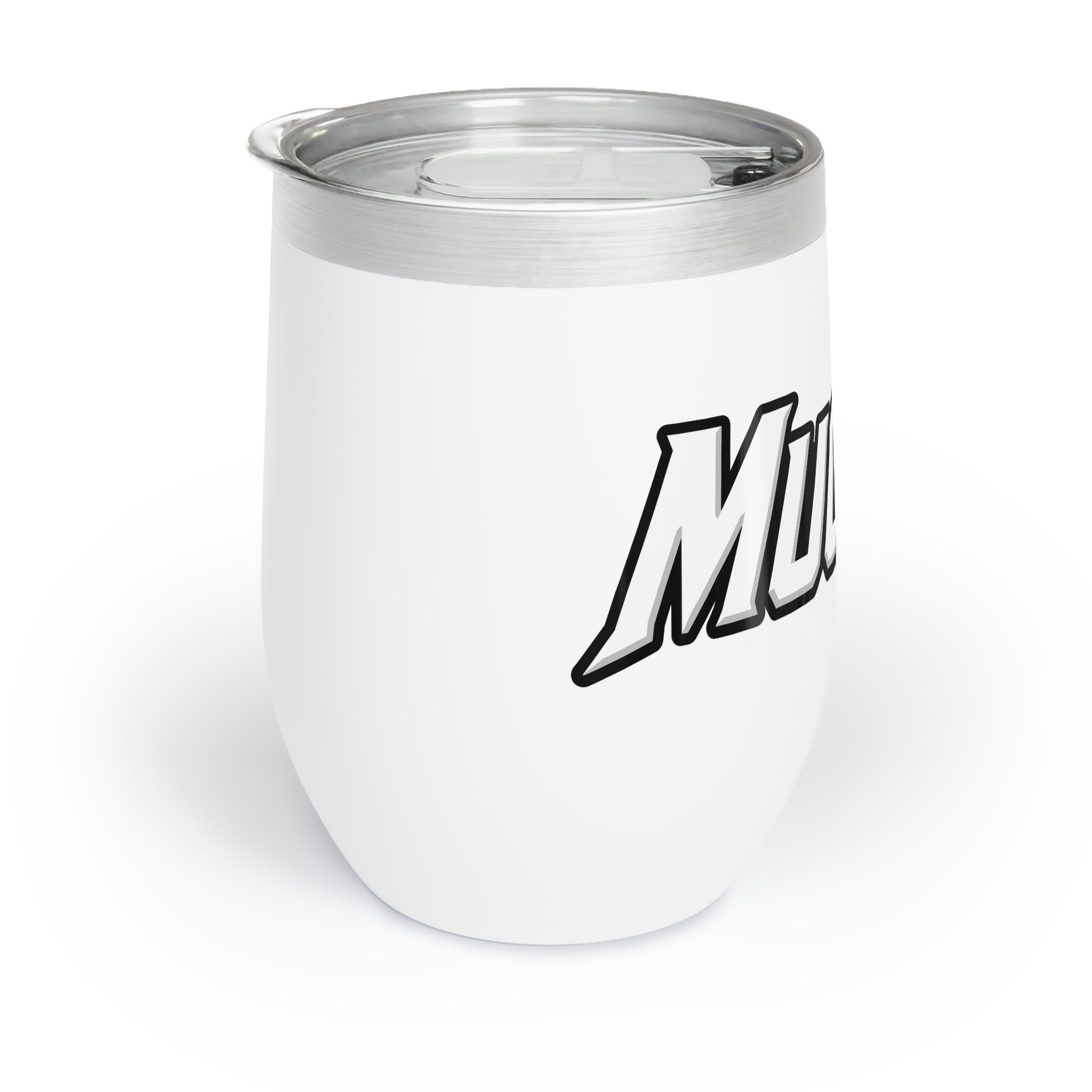 MuckU2 Wine Tumbler (white/red logo/SKU 100017)