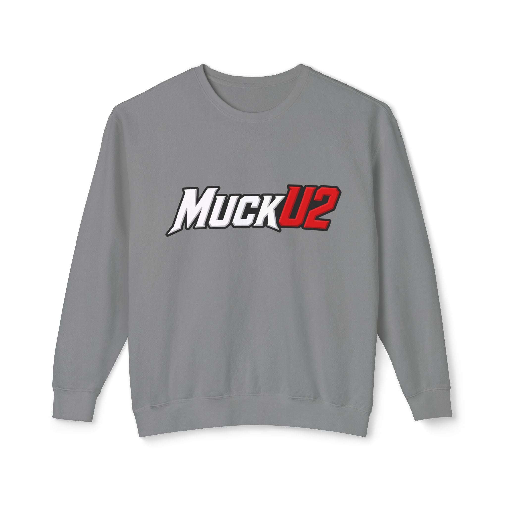 MuckU2 Poker Crewneck Sweatshirt (white/red logo/SKU 100067)