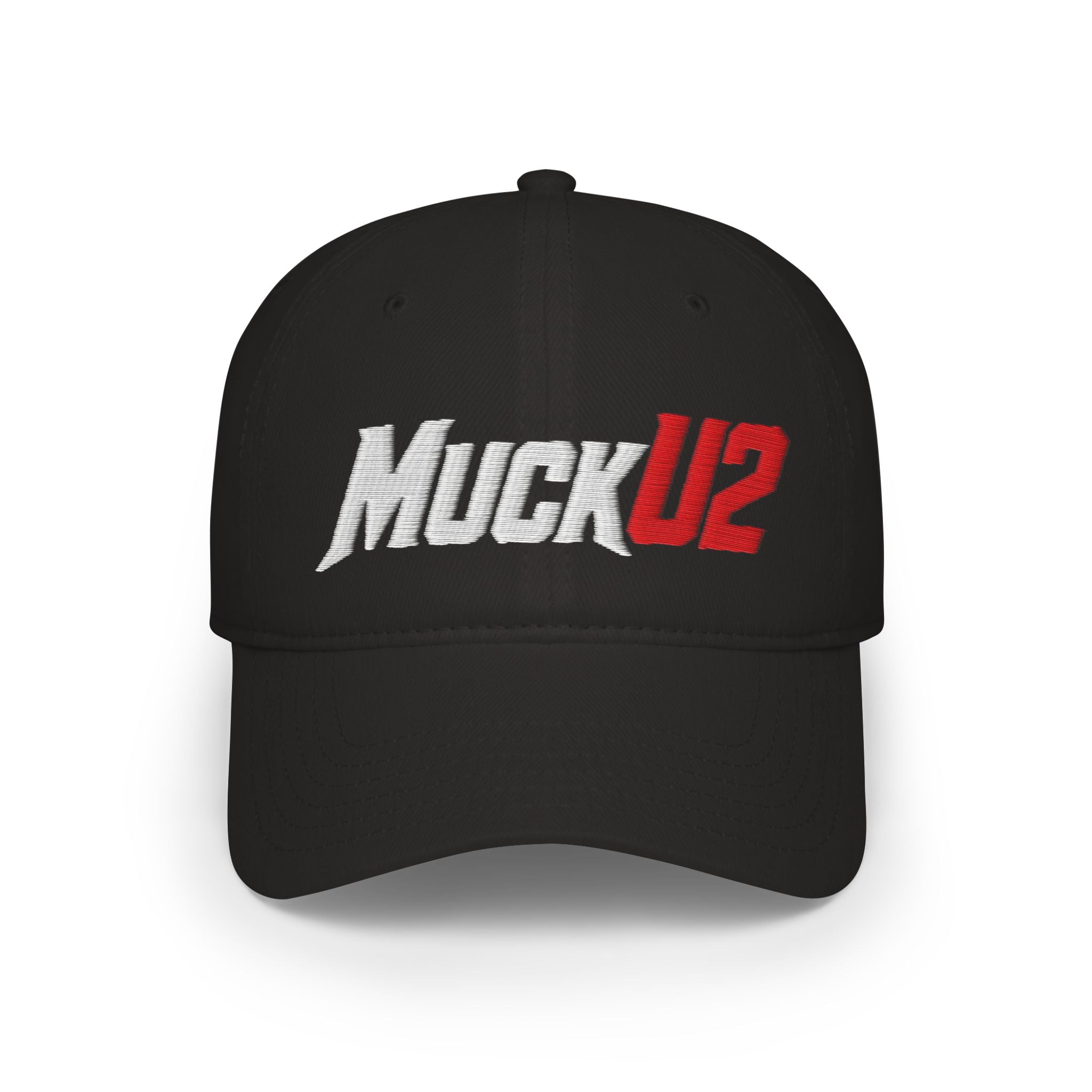 MuckU2 Poker Cap (embroidered white/red logo/SKU 100076)