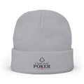 Poker Embroidered Knit Beanie — "I Just Play Poker" Winter Hat