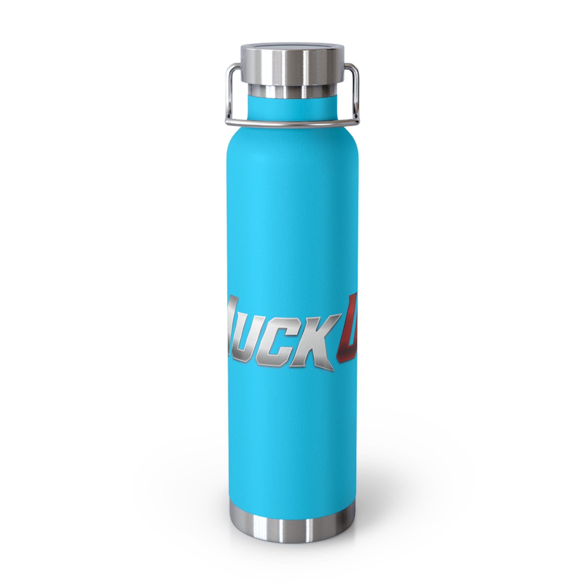 MuckU2 Insulated Water Bottle (gradient silver/red logo SKU 100012)