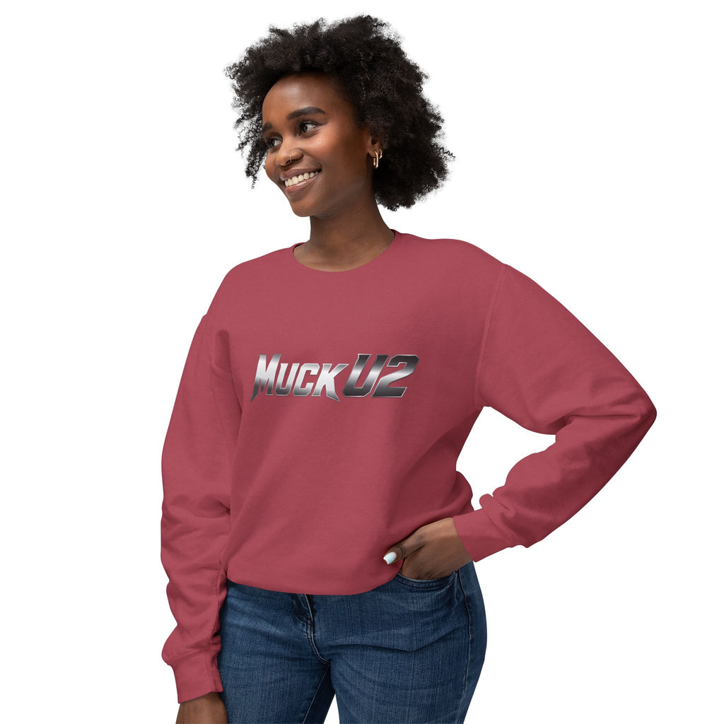 MuckU2 Poker Crewneck Sweatshirt (gradient silver/black logo/SKU 100063)