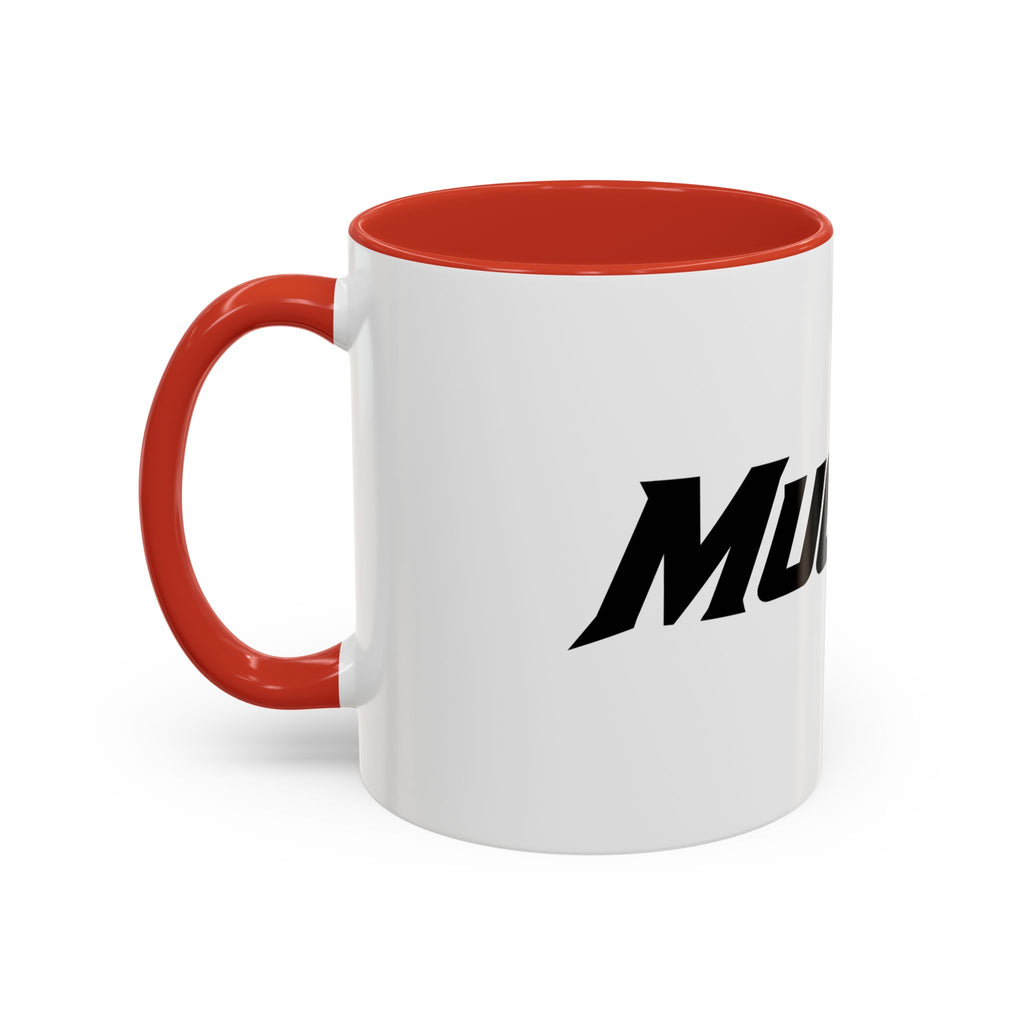 MuckU2 Classic White Mug (black/red logo/SKU 100046)