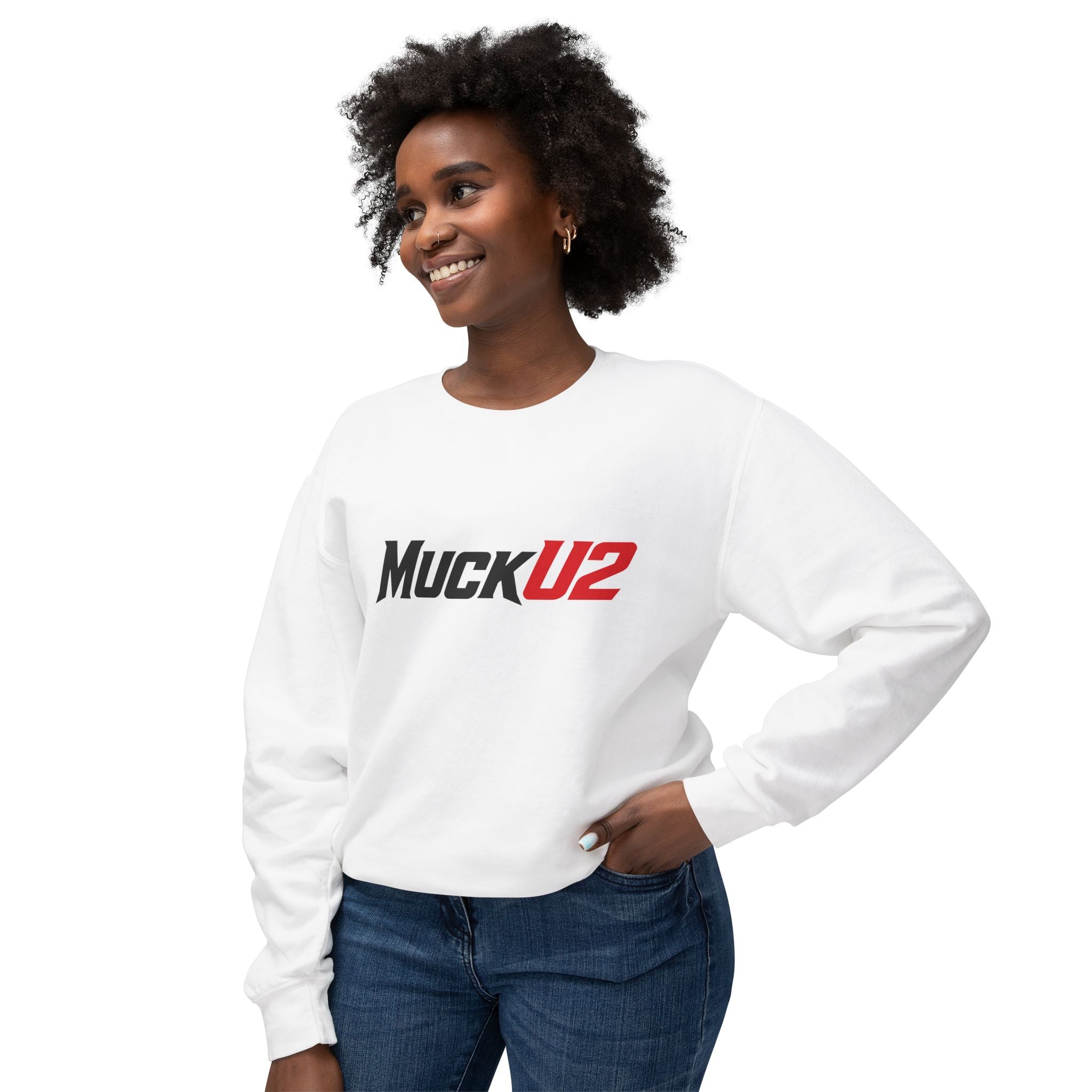 MuckU2 Poker Crewneck Sweatshirt (black/red logo/SKU 100066)