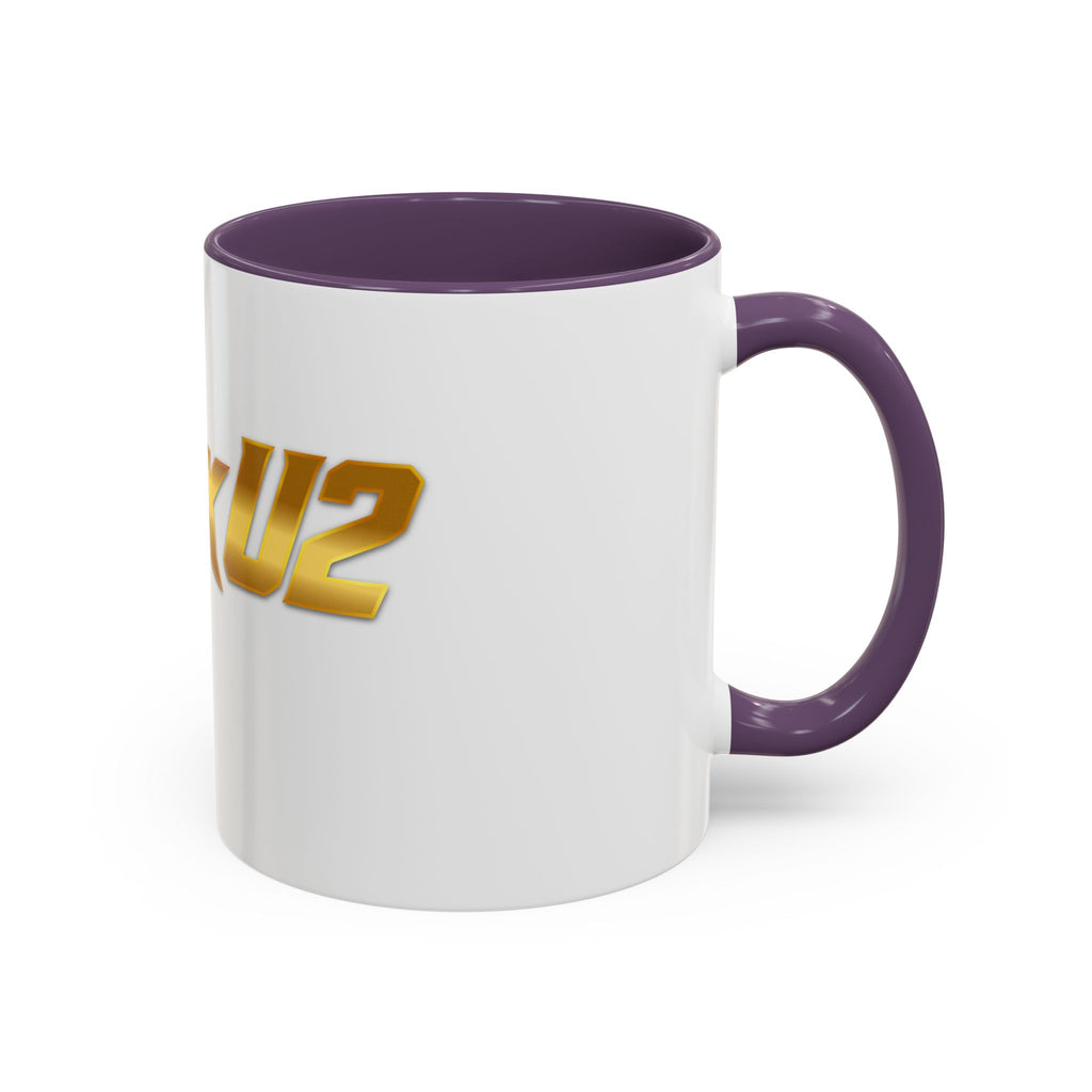 MuckU2 Classic White Mug (gold logo/SKU 100042)