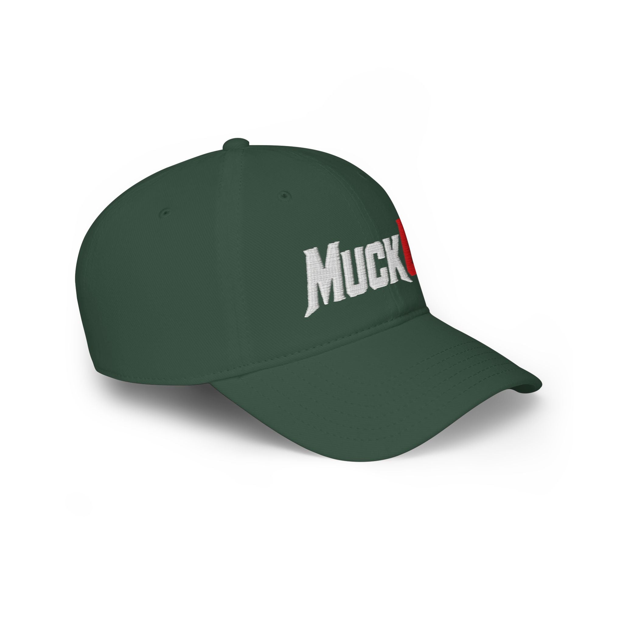 MuckU2 Poker Cap (embroidered white/red logo/SKU 100076)